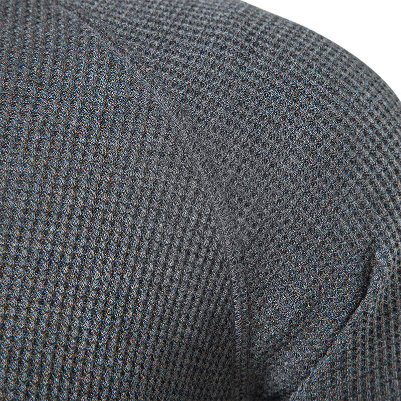 Mens Casual Henley T-shirt Solid Slim Fit Button Pullover Long Sleeve Tops Tunic