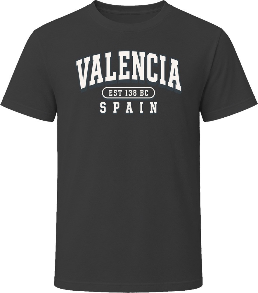 Valencia Spain Established 138 BC Vintage Varsity Europe Trip T Shirt