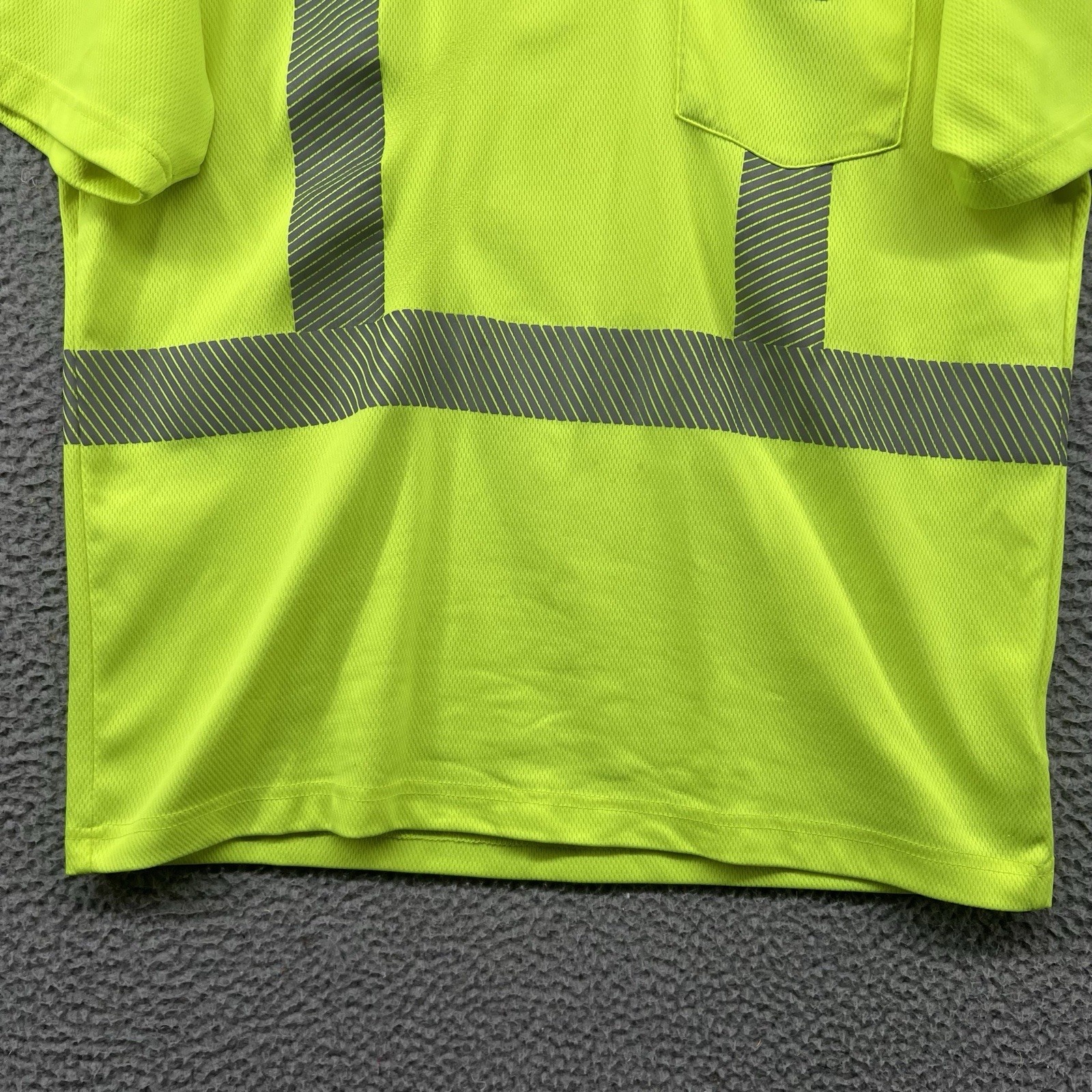 Carhartt Reflective Shirt Mens Medium Neon Yellow Pocket T High Visibility Work
