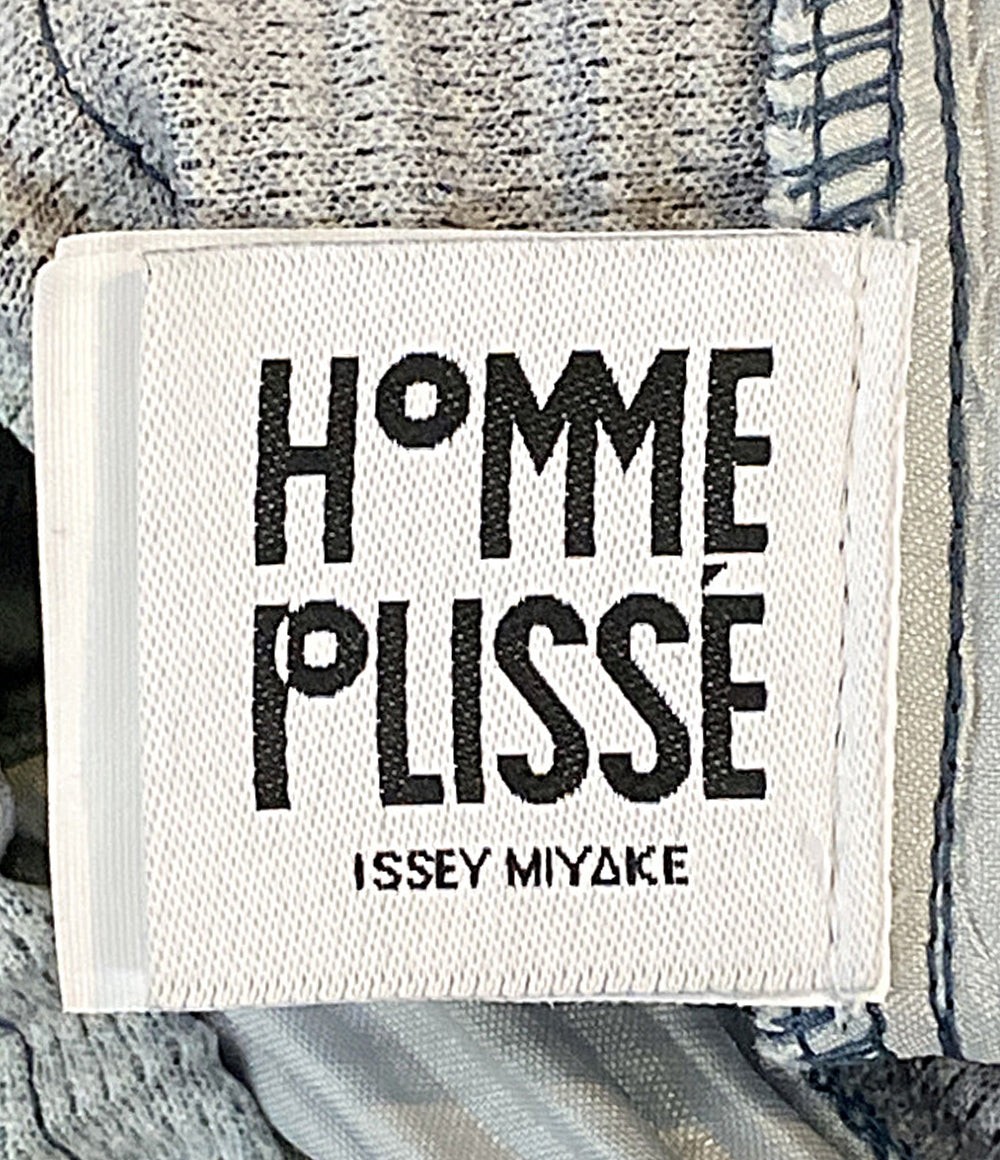 HOMME PLISSE ISSEY MIYAKE WIND WALK Pleated Overalls Blue HP51JI359 Sz 1 Men