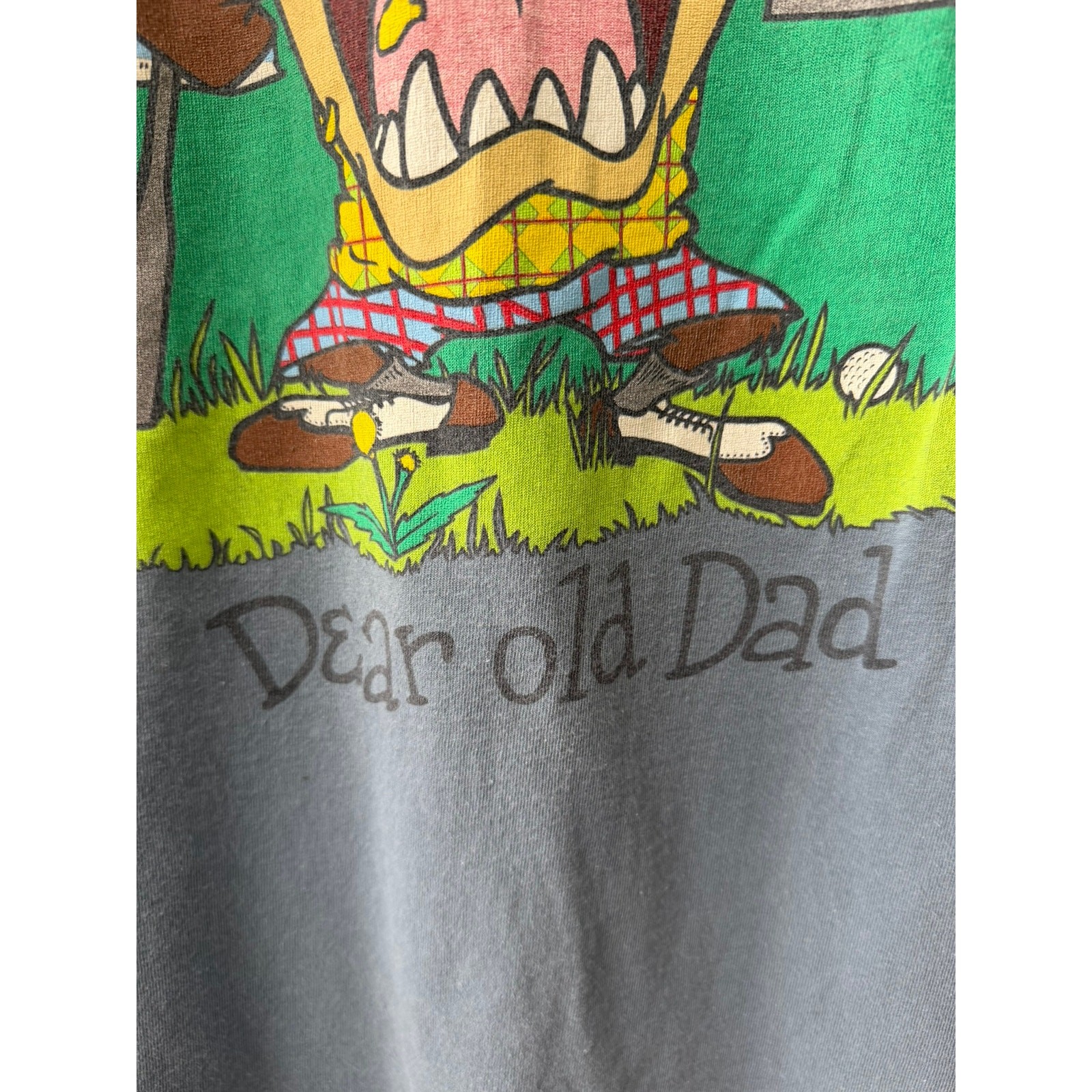 VTG Taz Tasmanian Devil Looney Tunes Mens Tee Dear Old Dad Size Large Wild Oats