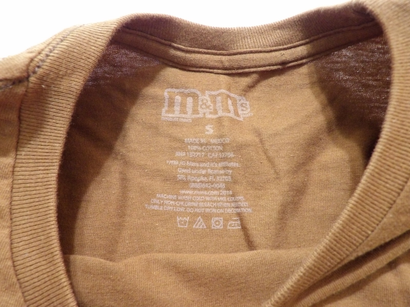 Adult Unisex Brown Small M&M’s Face T-Shirt