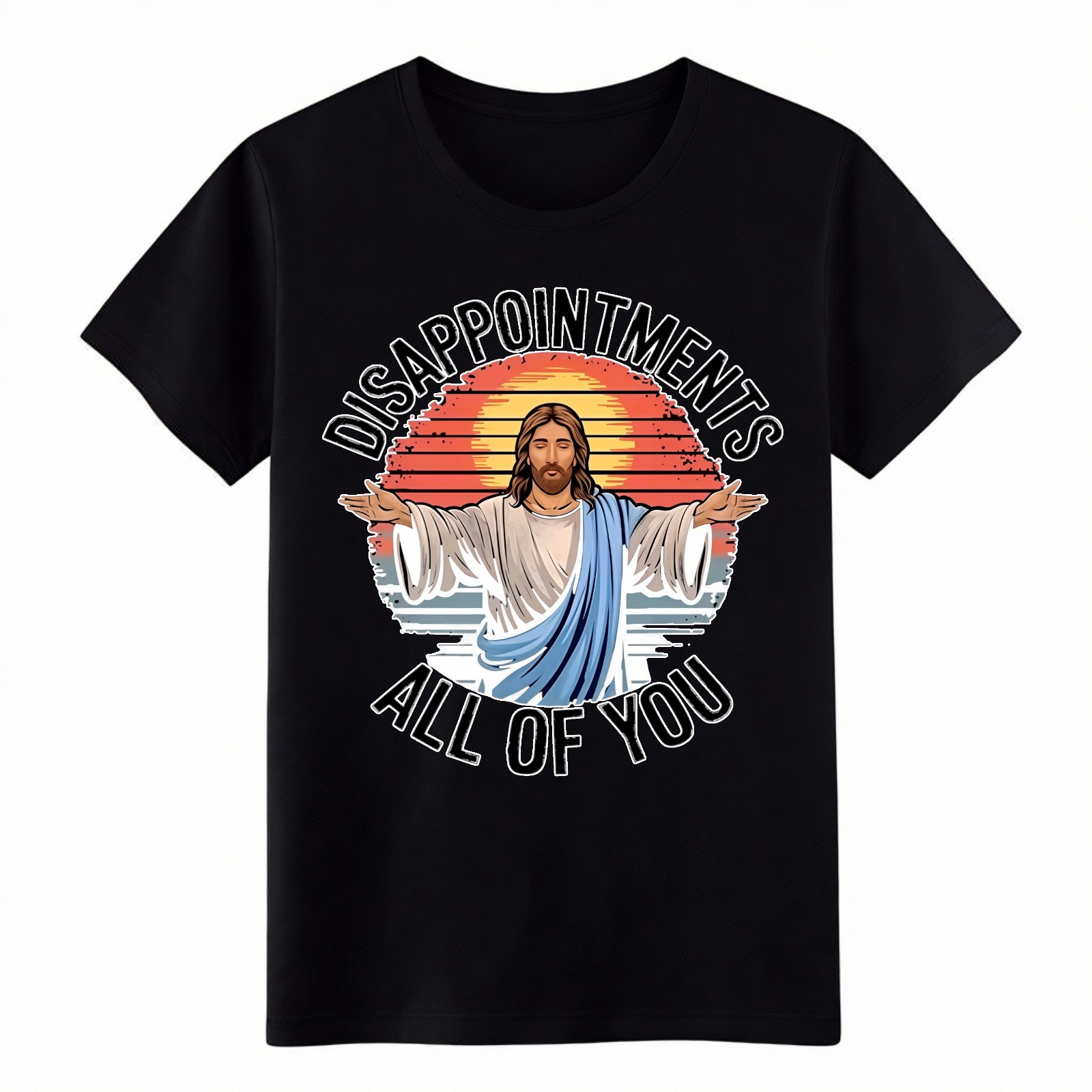 Retro Sunset Jesus Disappointments Funny Sarcastic Christian Unisex T-Shirt