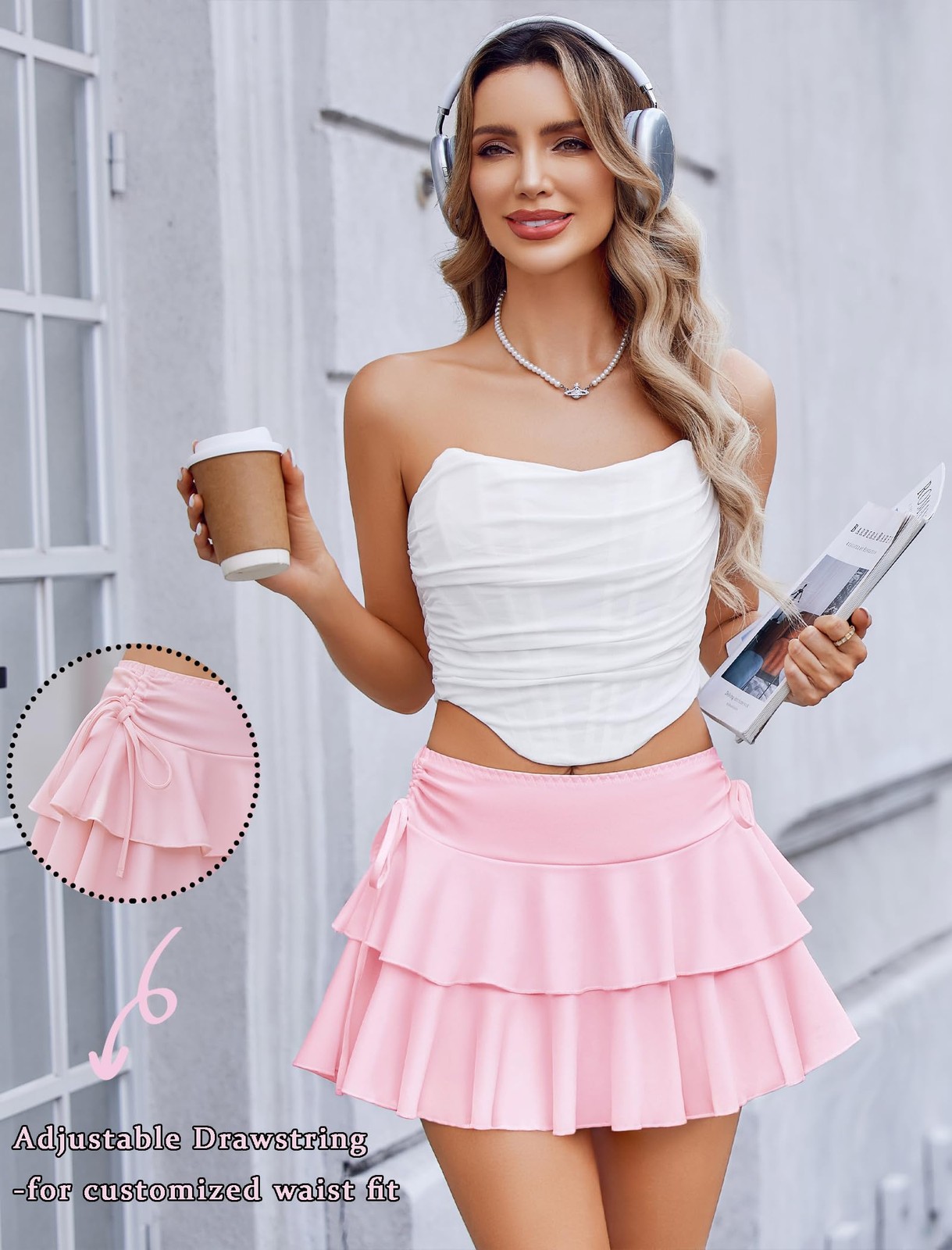Micro Skirts for Women Y2K Pleated Tennis Skirt Mini Ruffle Skirt Thanksgivin…