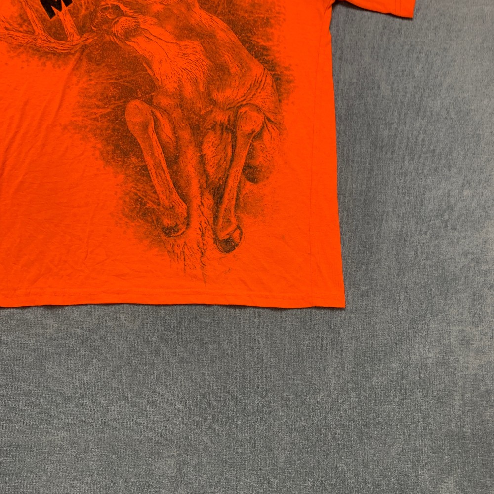 Mossy Oak Paramount Outdoors T Shirt Mens Large Orange Graphic Print Crew Neck