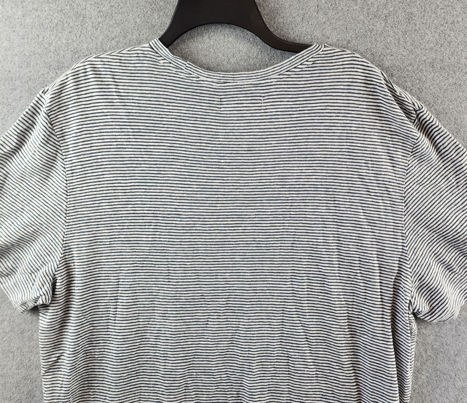 The Men’s Store at Bloomingdale’s Striped Linen Tee XL Dark Slate Pullover S/S