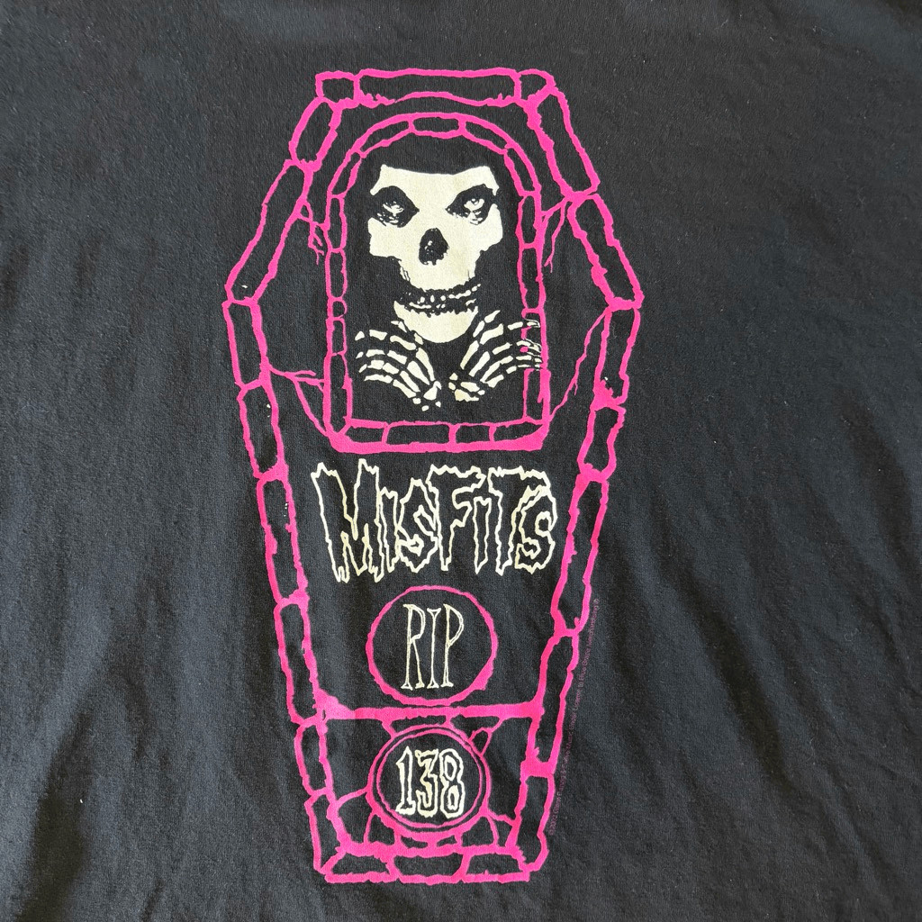 Vintage Y2K Misfits Black T Shirt Sz XXL Coffin Fiend 138 Retro Tee 70s Horror