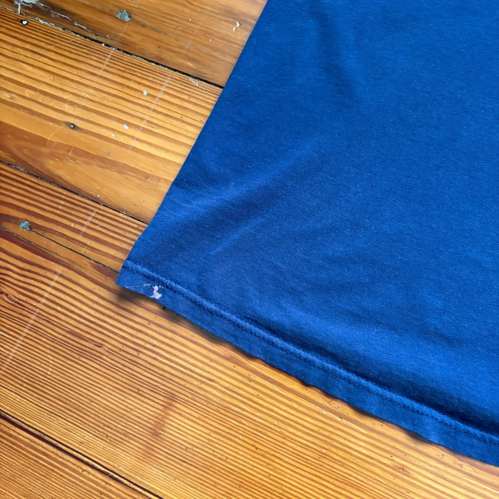 Vintage Gradient Sun Faded Worn WIP Workwear T-Shirt Men’s Size L Blue Thin