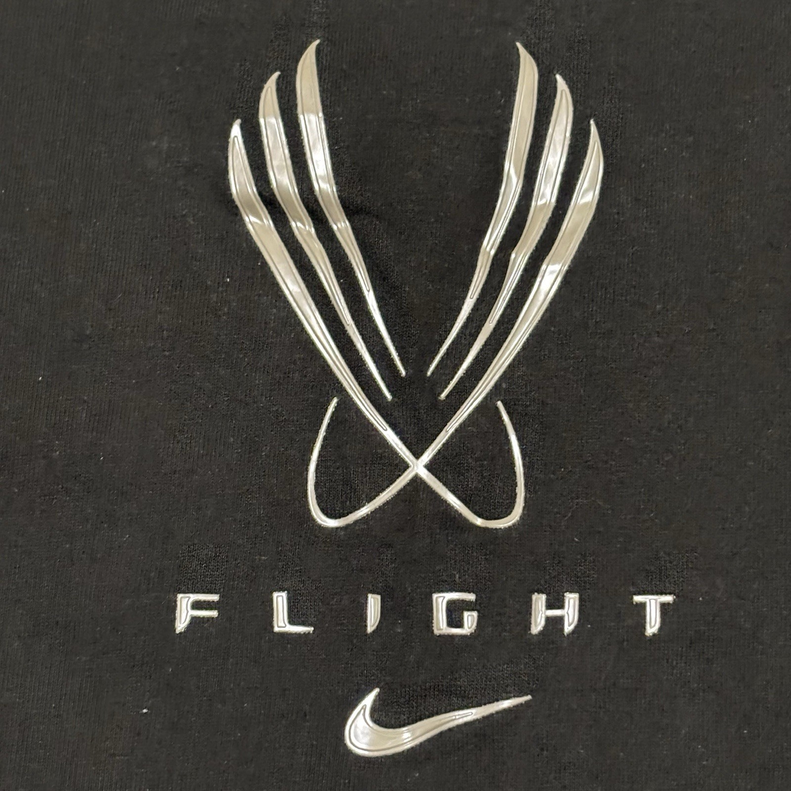 Vintage Y2K 80s 90s Made In USA Nike Flight Basketball Black T Shirt Mens XL