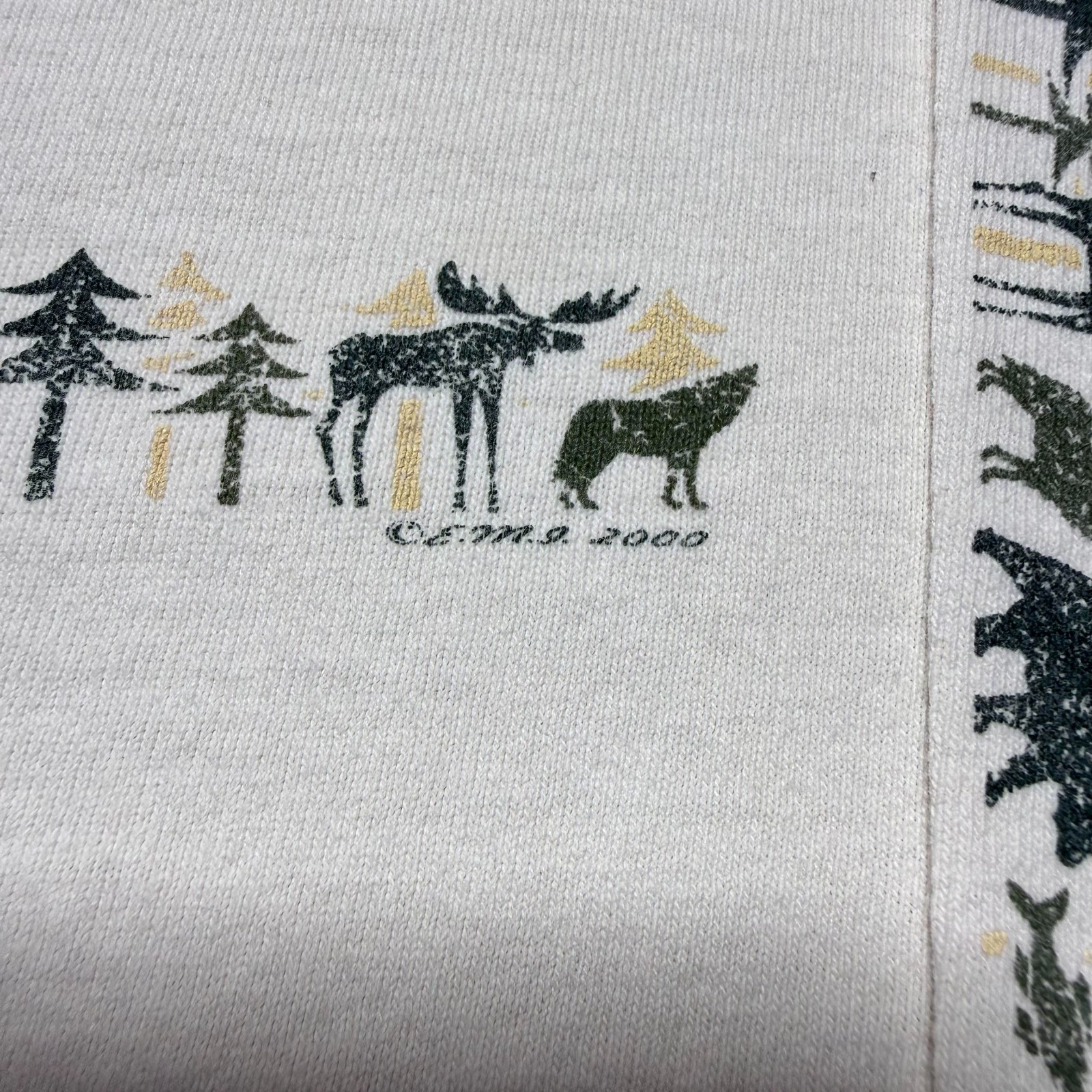 Vintage 2000 Alaska Wildlife Nature Outdoor Graphic Long Sleeve Shirt USA Large