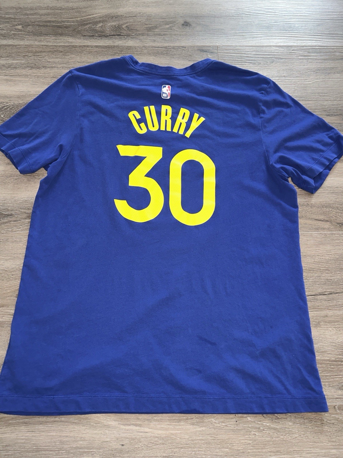 Nike Stephen Curry Men’s Large NBA Golden State Warriors Dri-FIT Shirt Tee Blue