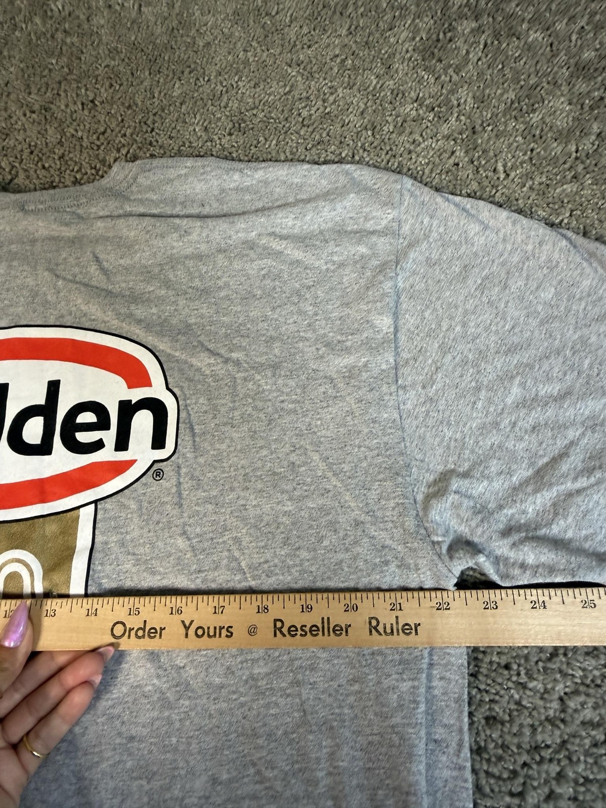 Port & Co. Shirt Mens XL Gray Glidden PRO Back Logo Crew Neck Jersey Classic Fit