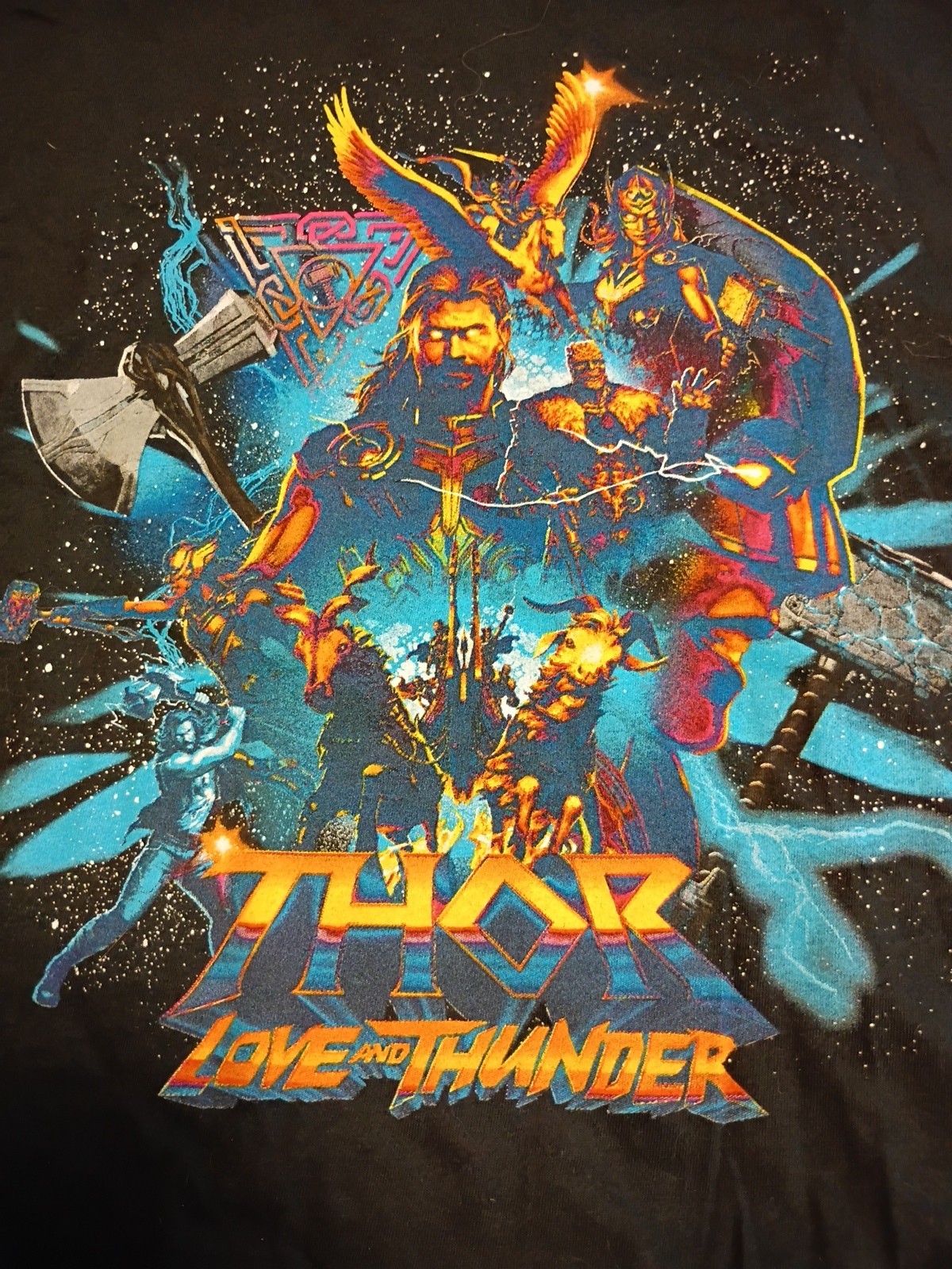 Men’s Marvel Studios Thor Love and Thunder Graphic T-Shirt Black 2XL NWT