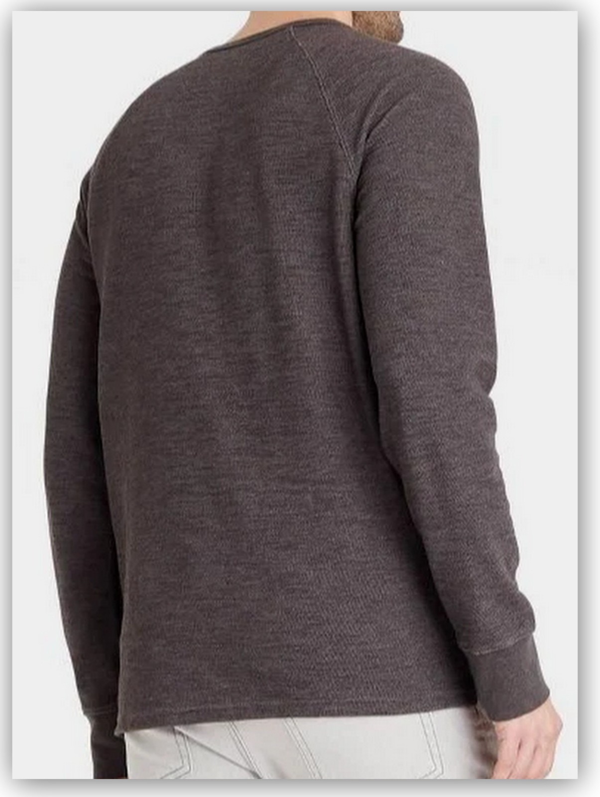 Men’s Long Sleeve TEXTURED PULLOVER Shirts Crewneck Goodfellow