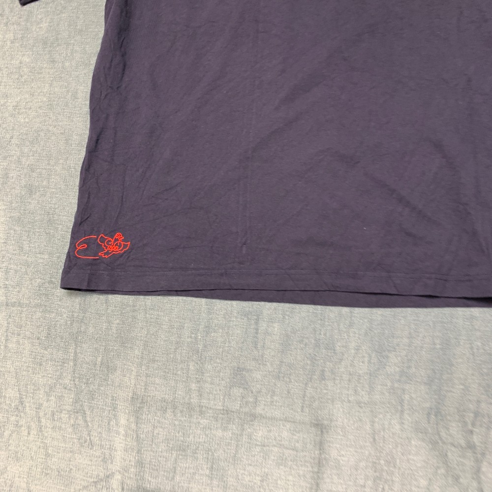 Uniqlo T-Shirt Mens Medium Navy Blue Cotton Work Graphic Casual Everyday Wear