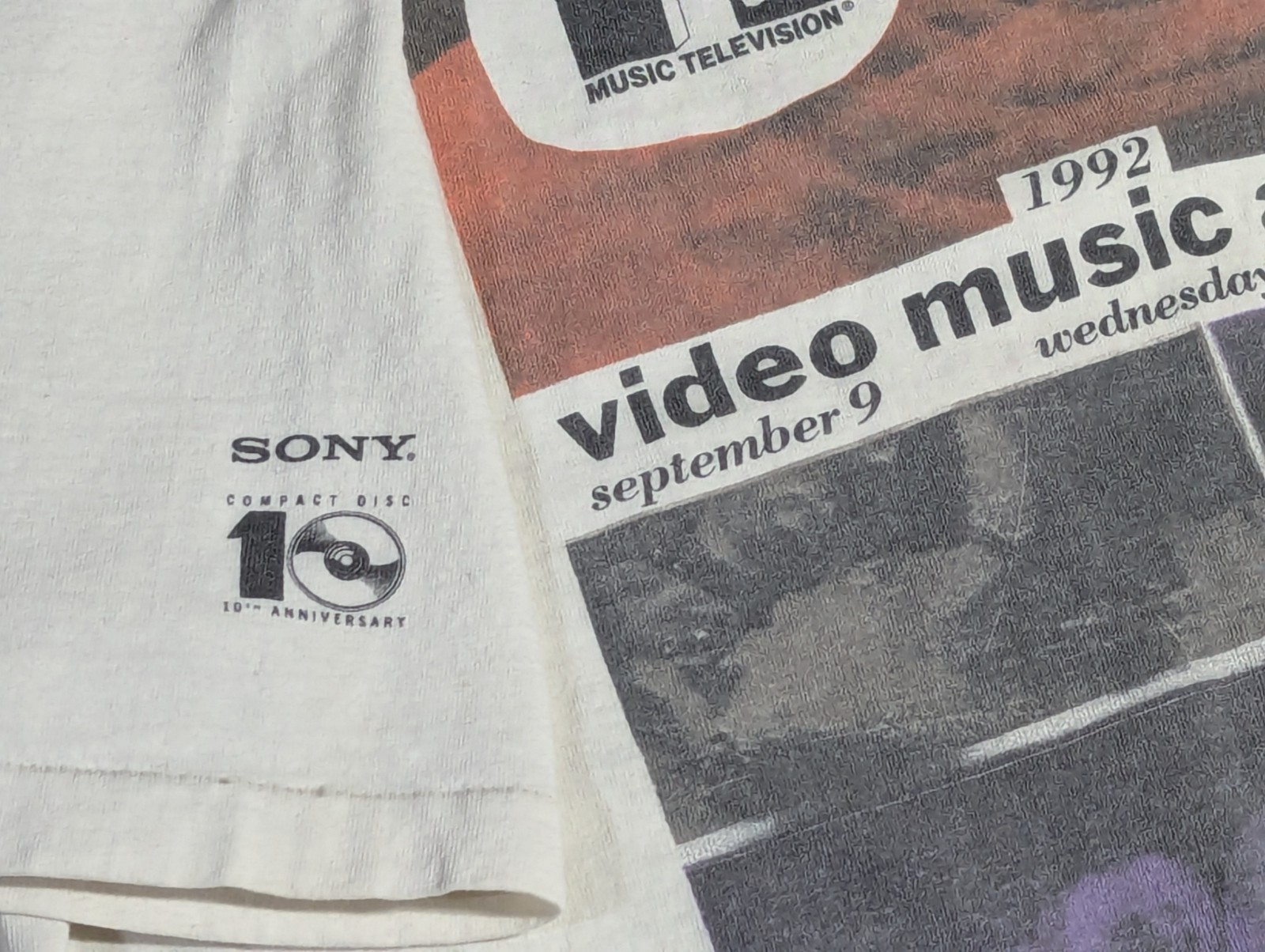 👀RARE 1992 MTV VMAs T-Shirt Los Angeles – Nirvana ‘RM’ STUNT – RHCP – Pearl Jam