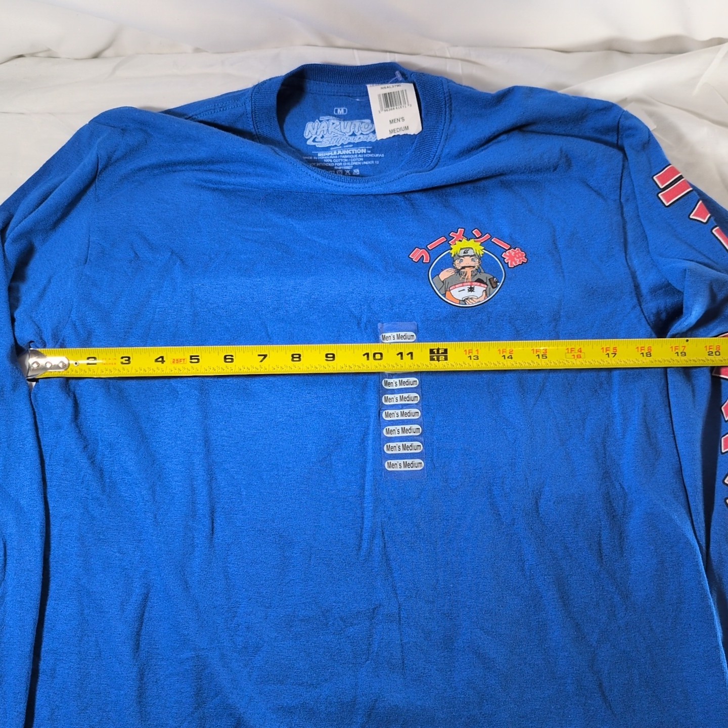 Naruto Shippuden Ichiraku Ramen Shop Long Sleeve T-shirt Blue Men’s Size M
