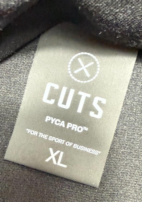 CUTS Clothing Split-Hem Crewneck T-Shirt Mens Extra Large Black Pyca Pro NWOT
