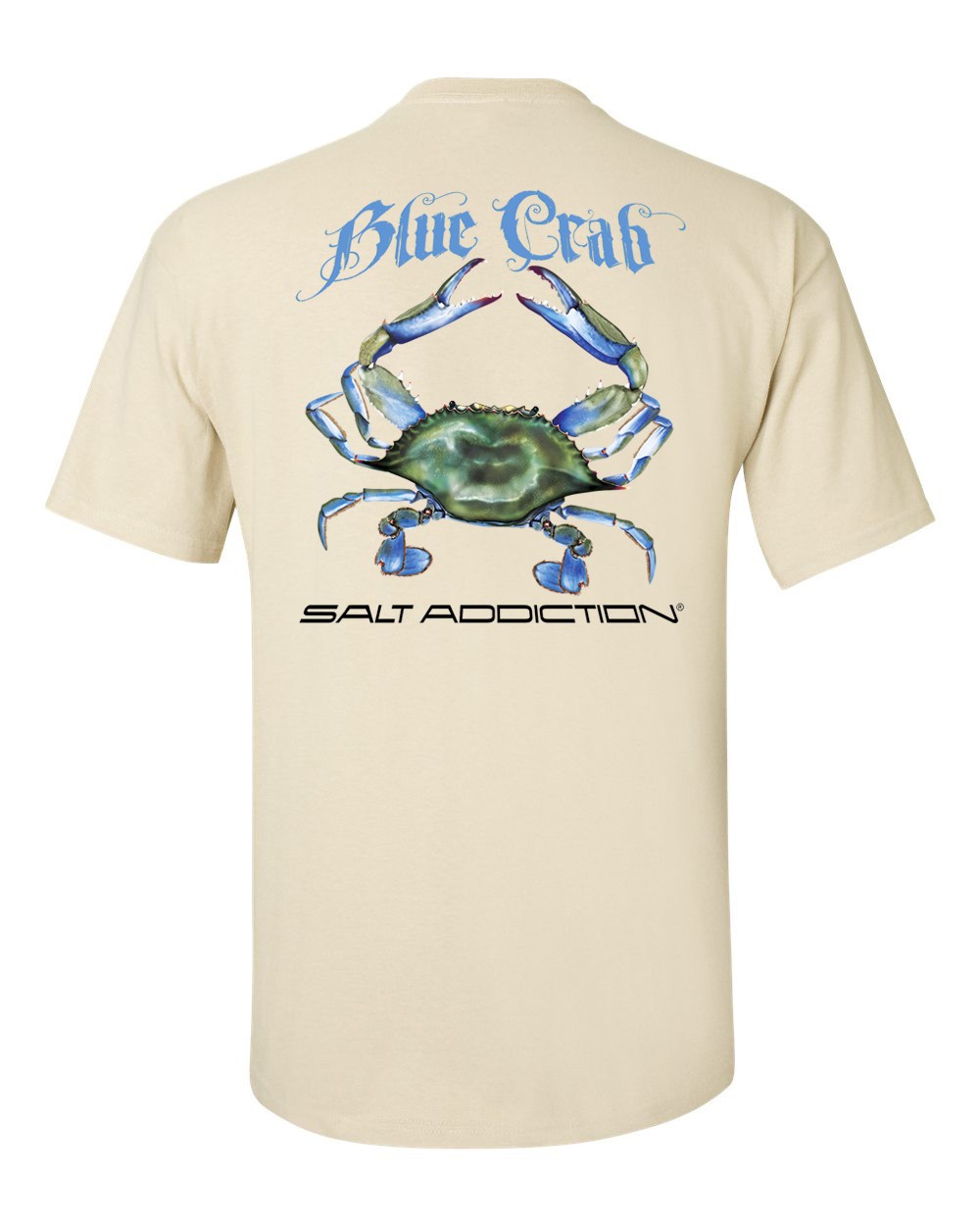 Salt Addiction Saltwater Blue Crab Fishing Short Sleeve T Shirt Ocean