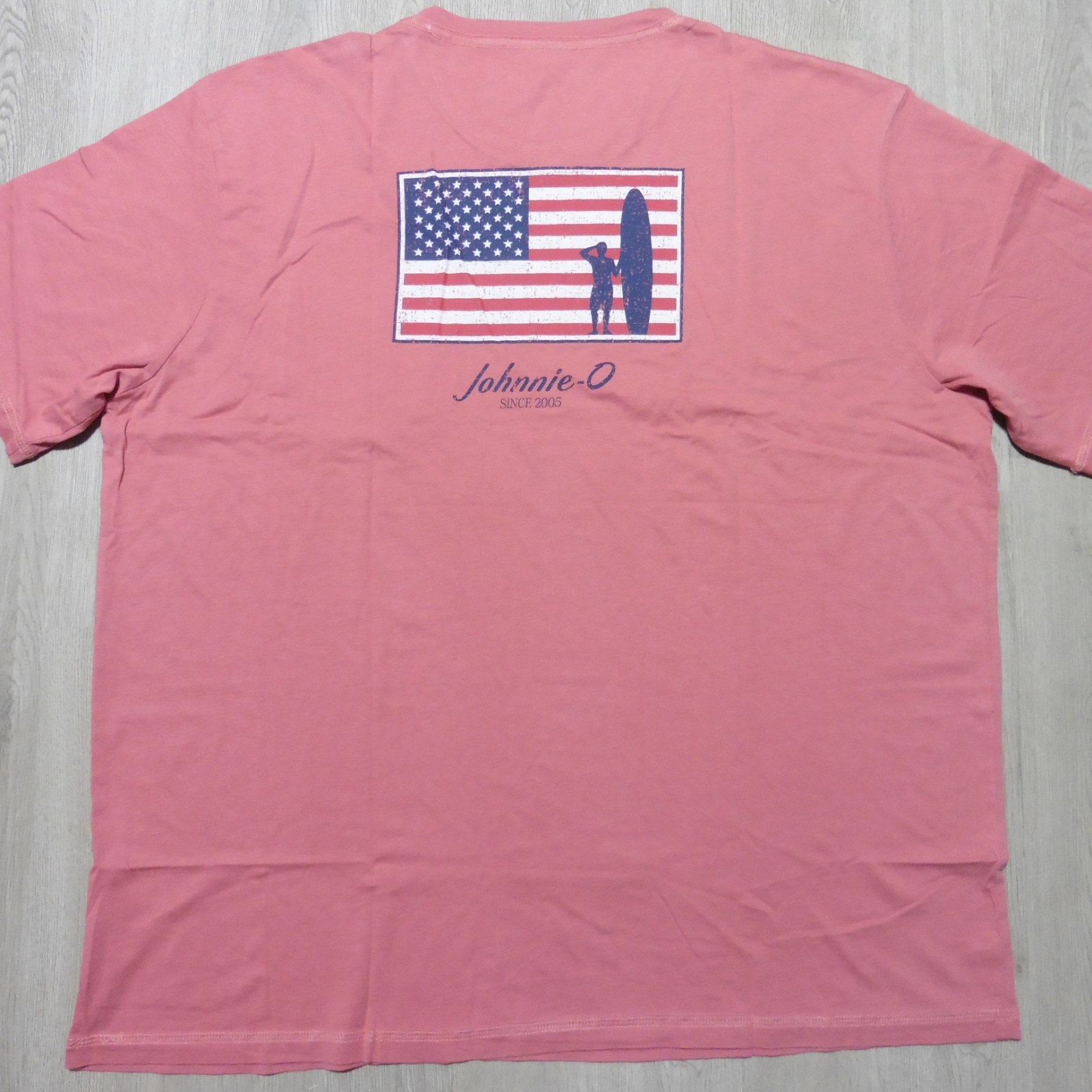 JOHNNIE-O Mens 2XL XXL T SHIRT AMERICAN DREAM BANDANA RED PINK DALE 2.0 GOLF USA