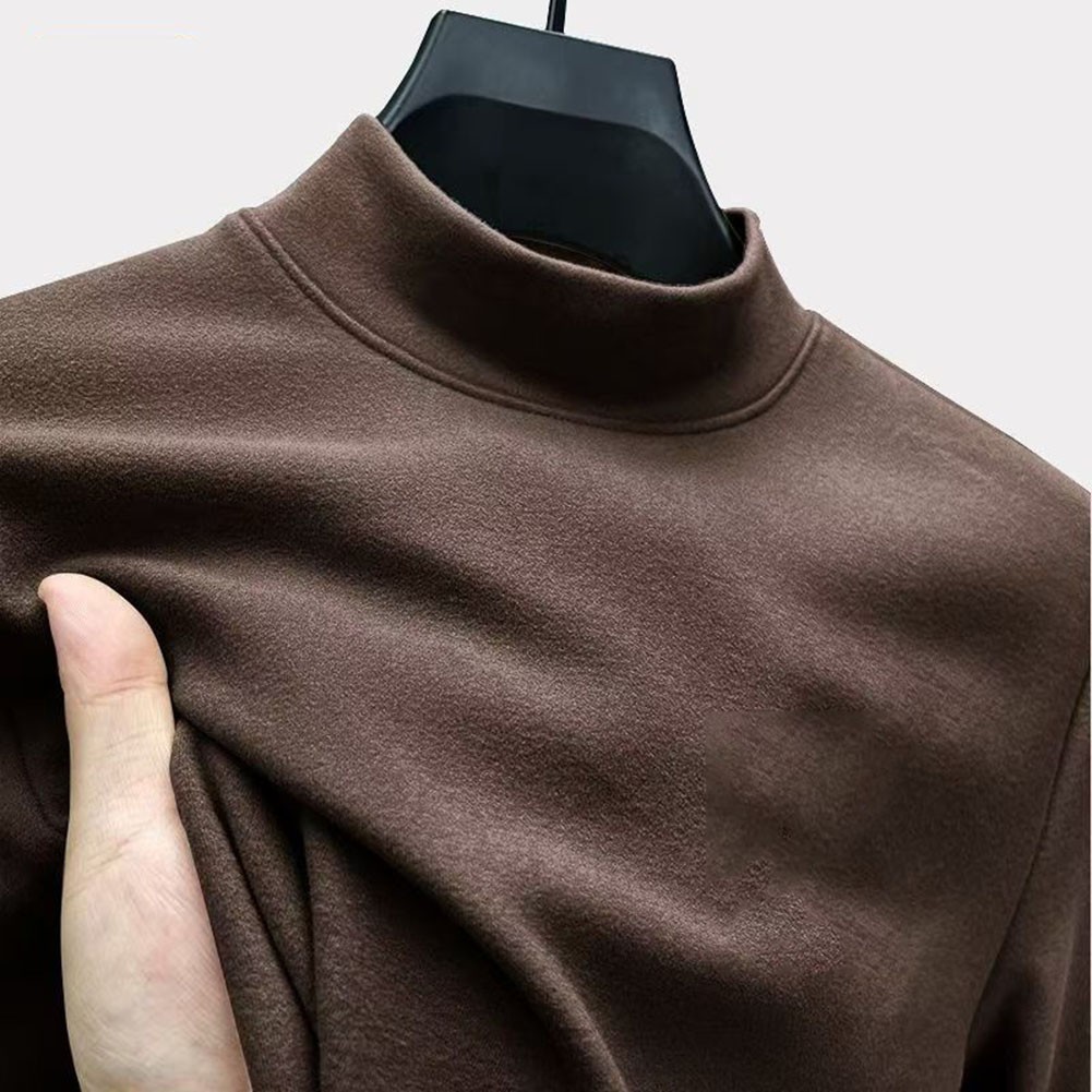 Casual Mock Neck Sweater For Men Half Turtleneck Knit Pullover For Daily Wear