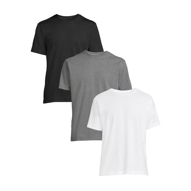 Men’s 6-Pack White/Black /Mix Crew-Neck T-SHIRTS ” TAGLESS-100% COTTON”