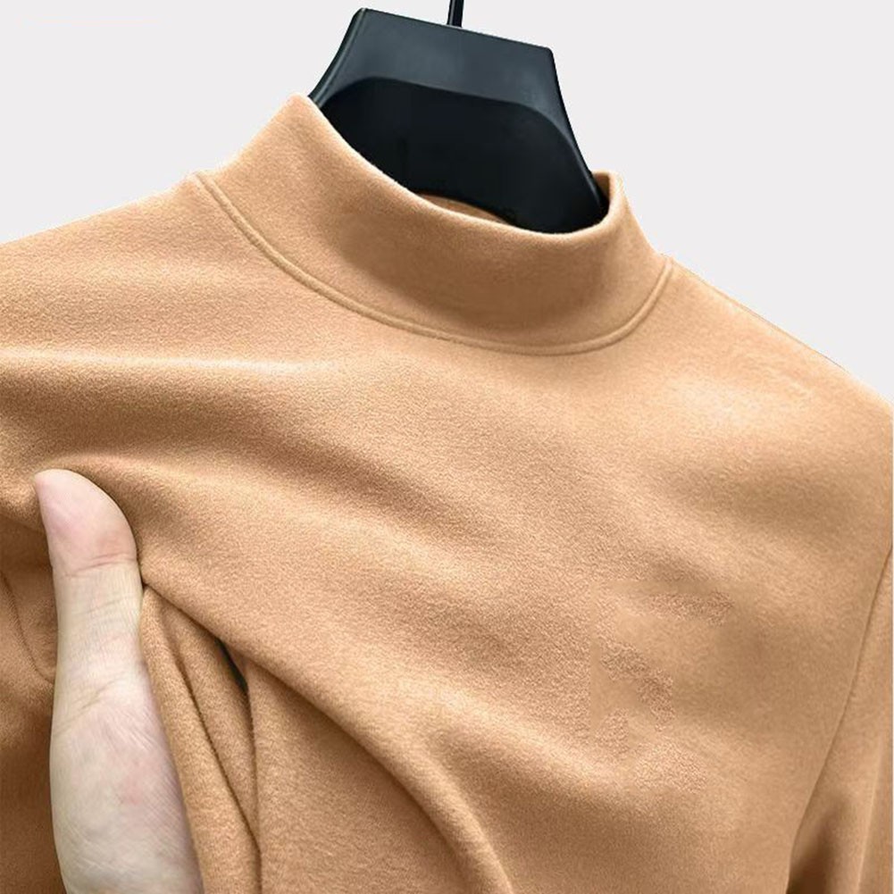 Casual Mock Neck Sweater For Men Half Turtleneck Knit Pullover For Daily Wear