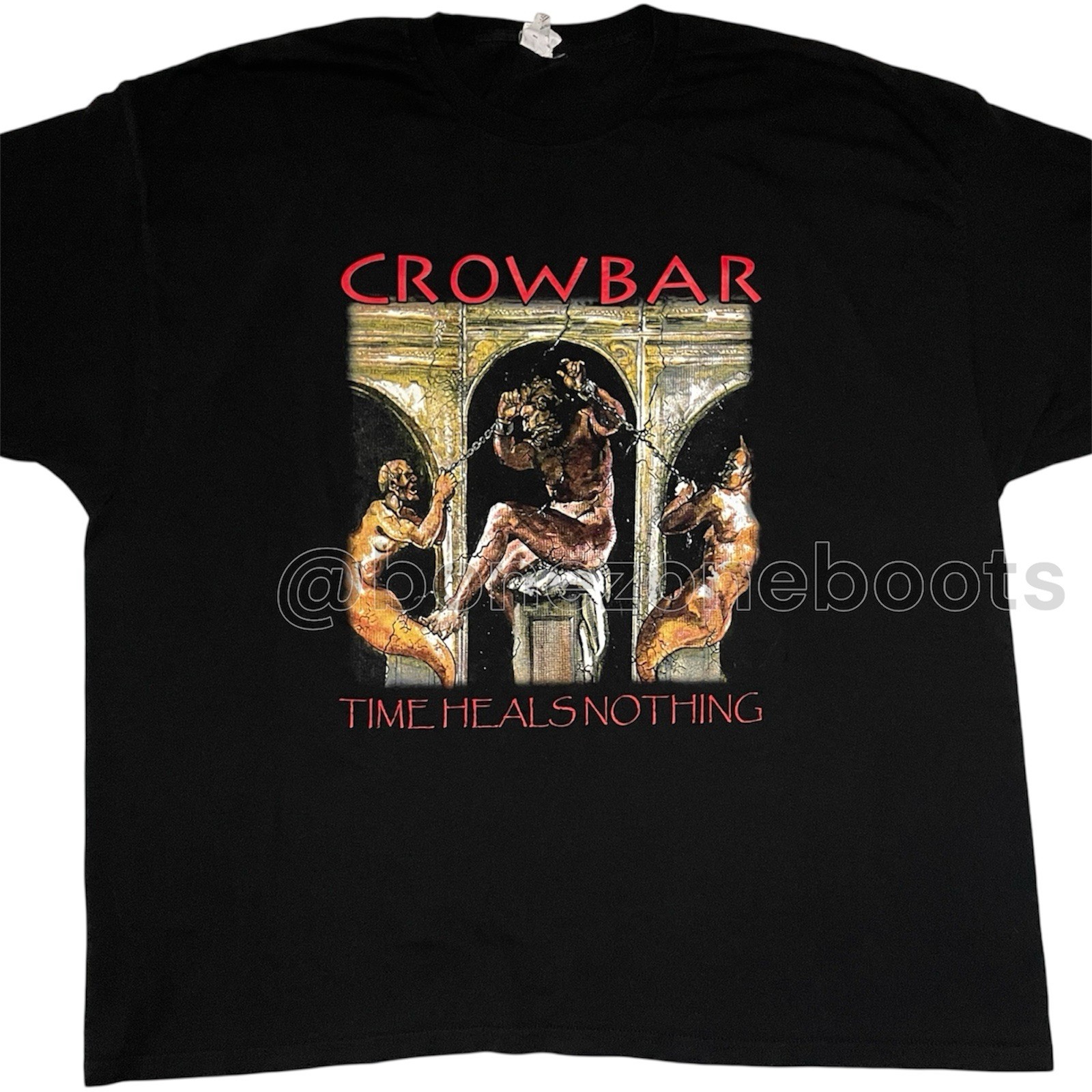 Crowbar shirt NONE F*CKING HEAVIER hardcore sludge metal Down Eyehategod tour 3X