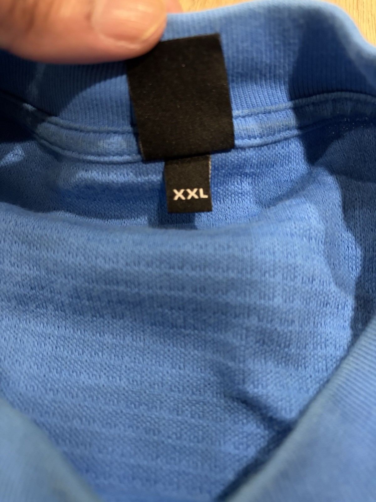 Brain Dead Waffle Knit Mock Neck S/S T-Shirt; Light Blue; Pre-Owned; US XXL