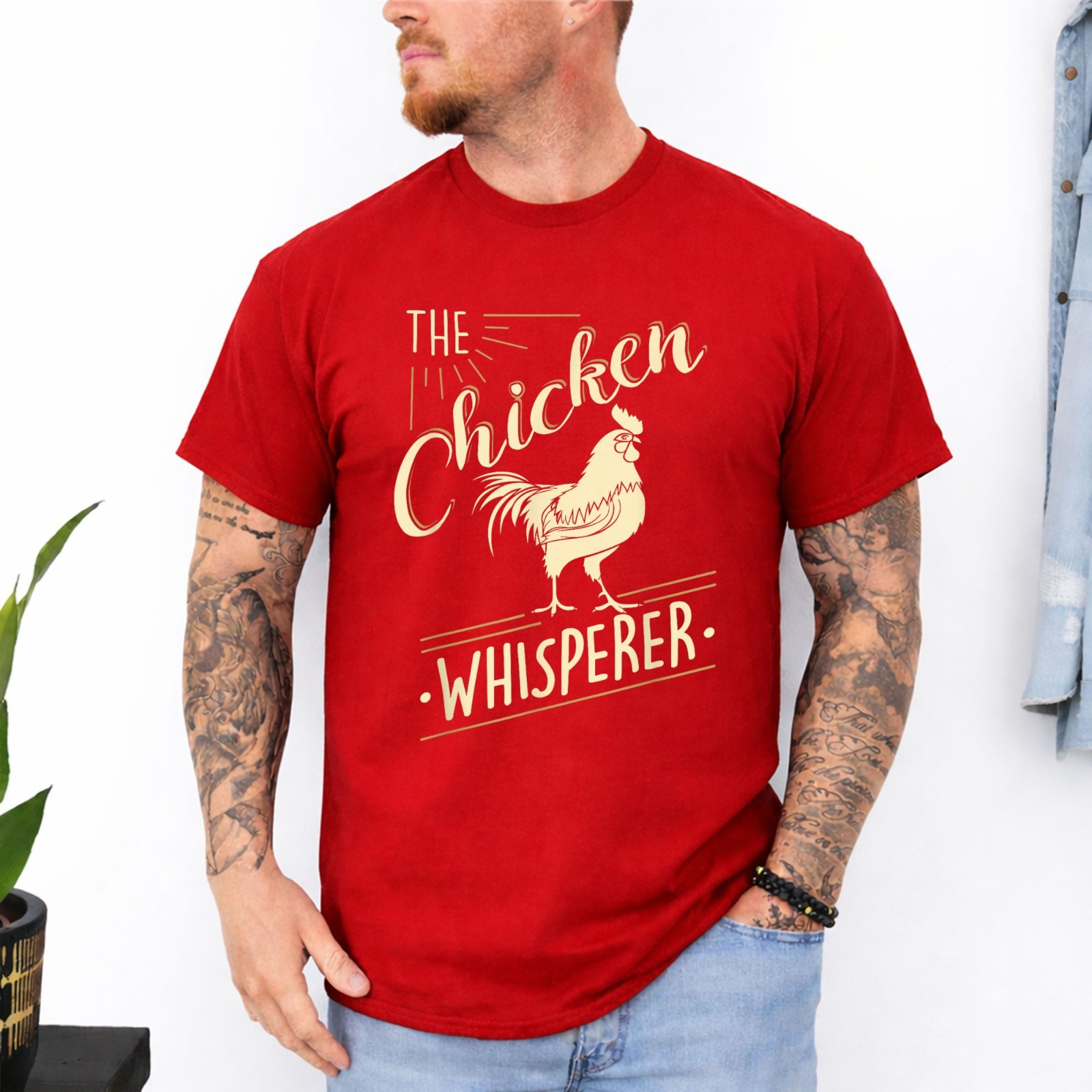 The Chicken Whisperer Funny Chicken Lover Farming T-Shirt