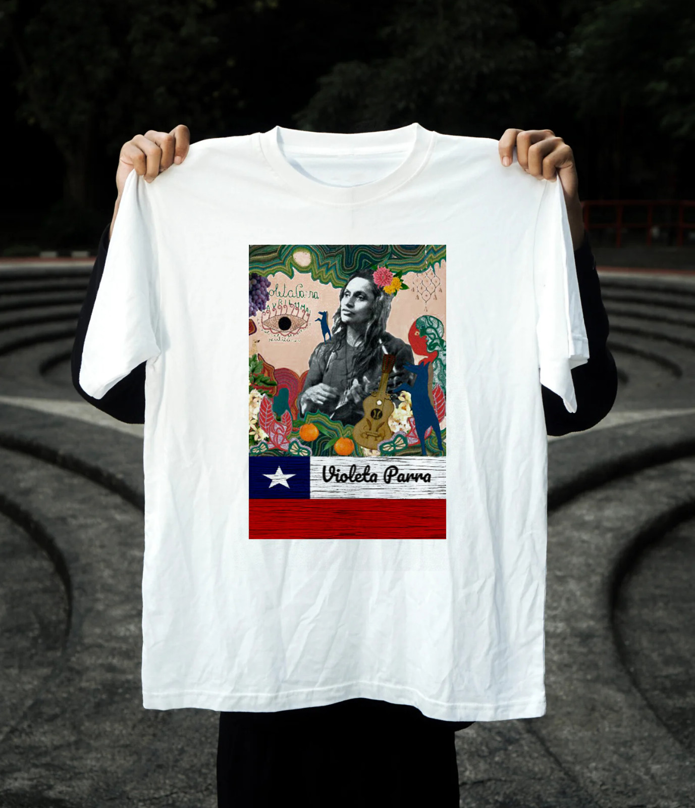 Vintage Violeta Parra T-Shirt Unisex Cotton Short Sleeve VP115