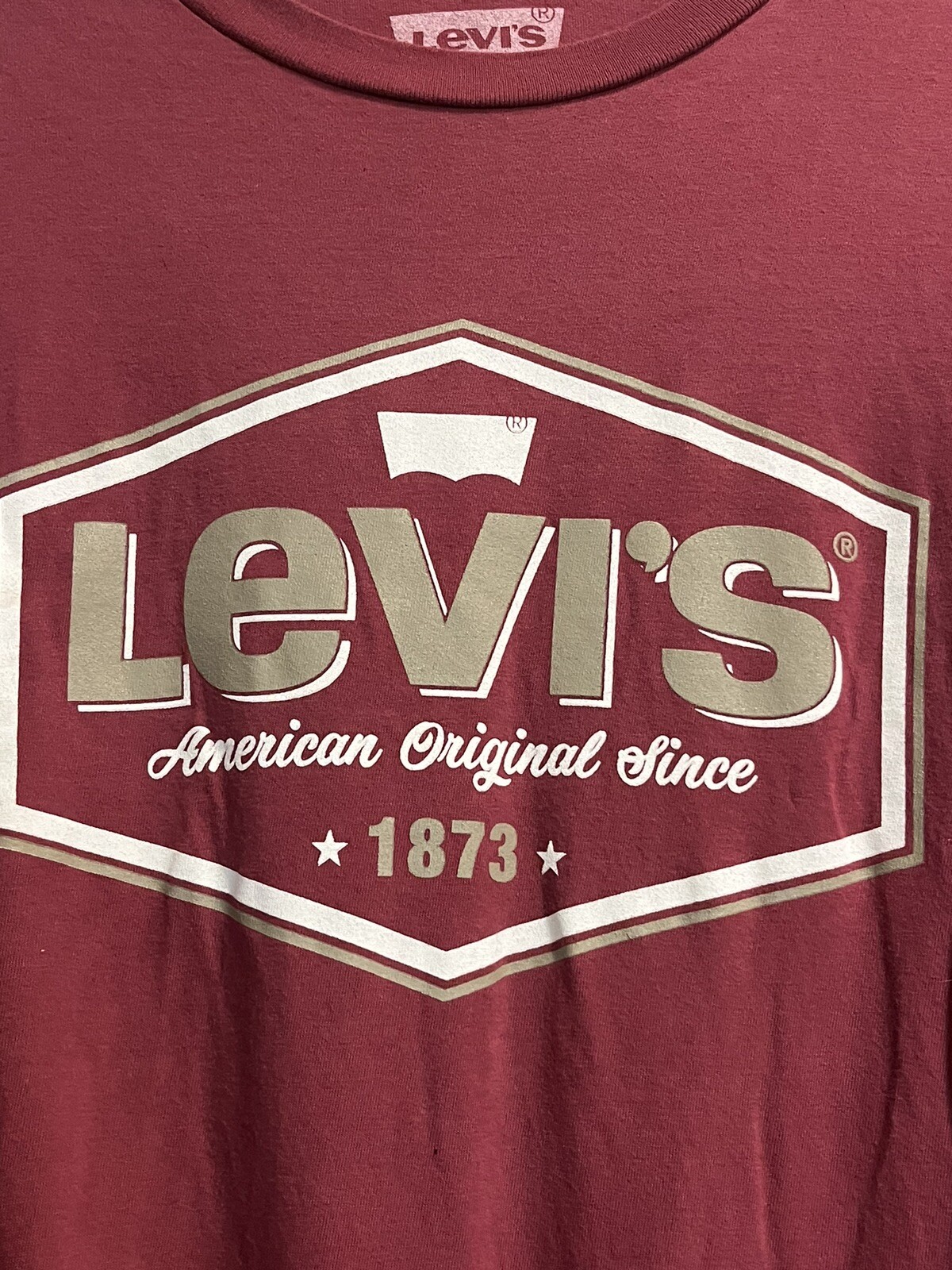Levi’s Men’s T-Shirt L Long Sleeve Crew Neck Cotton Machine Washable