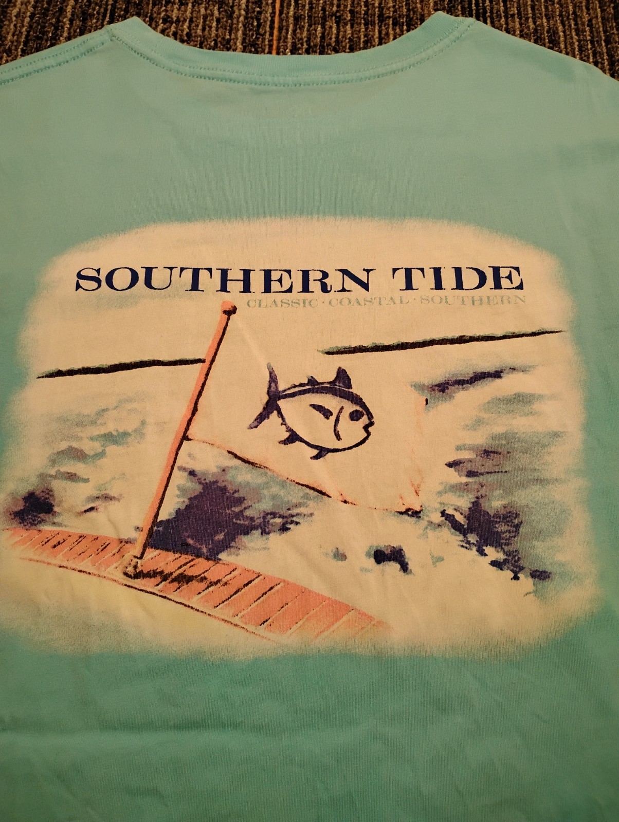 Southern Tide Men’s Medium Pocket T-Shirt 100% Cotton Short Sleeve Outdoor