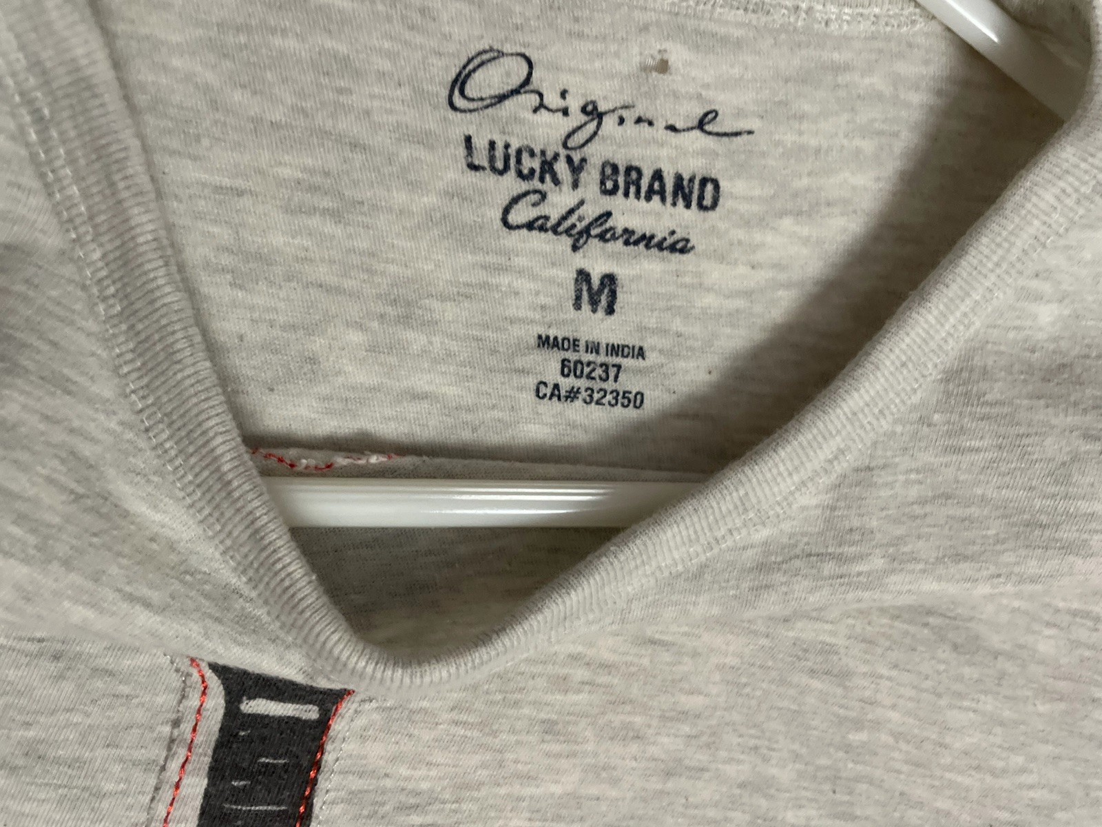 Lucky Brand California Gibson Graphic Print T-Shirt Gray Cotton Men’s M Crew