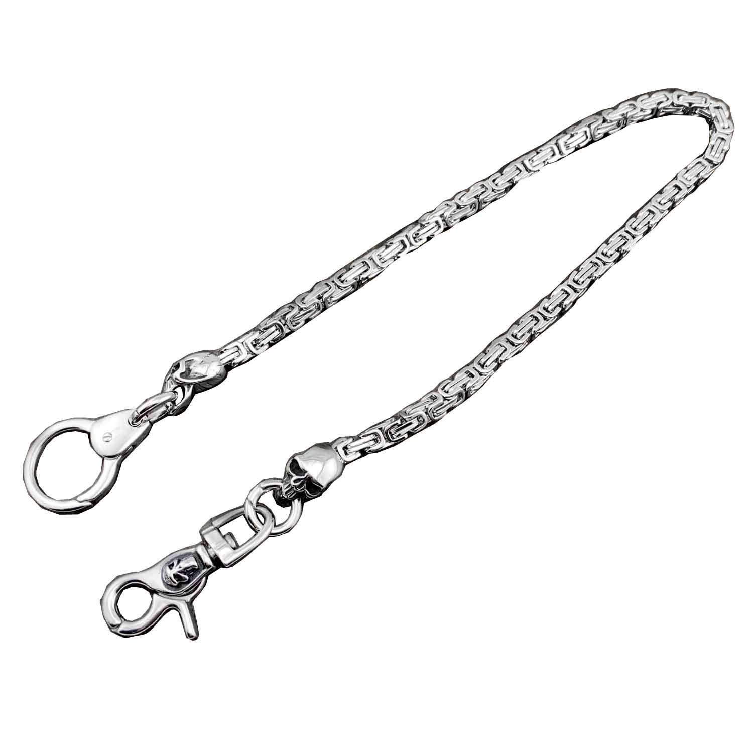 Heavy Stainless Steel Skull Curban Wallet Chain Motorcycle Biker Pants key ch…