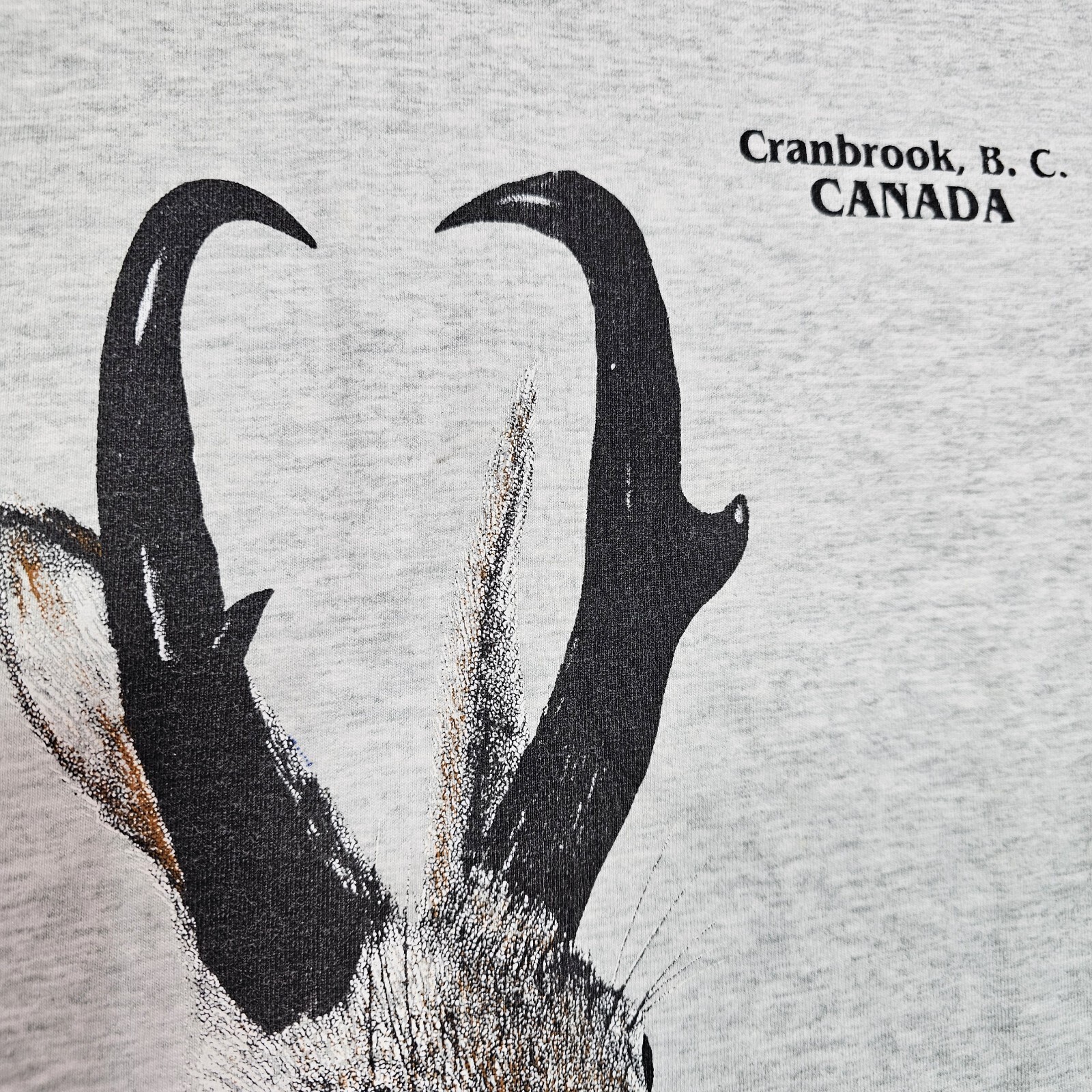 Vtg 90s Jackalope T Shirt Mens M Canada Fruit Of The Loom Single Stitch Hunting
