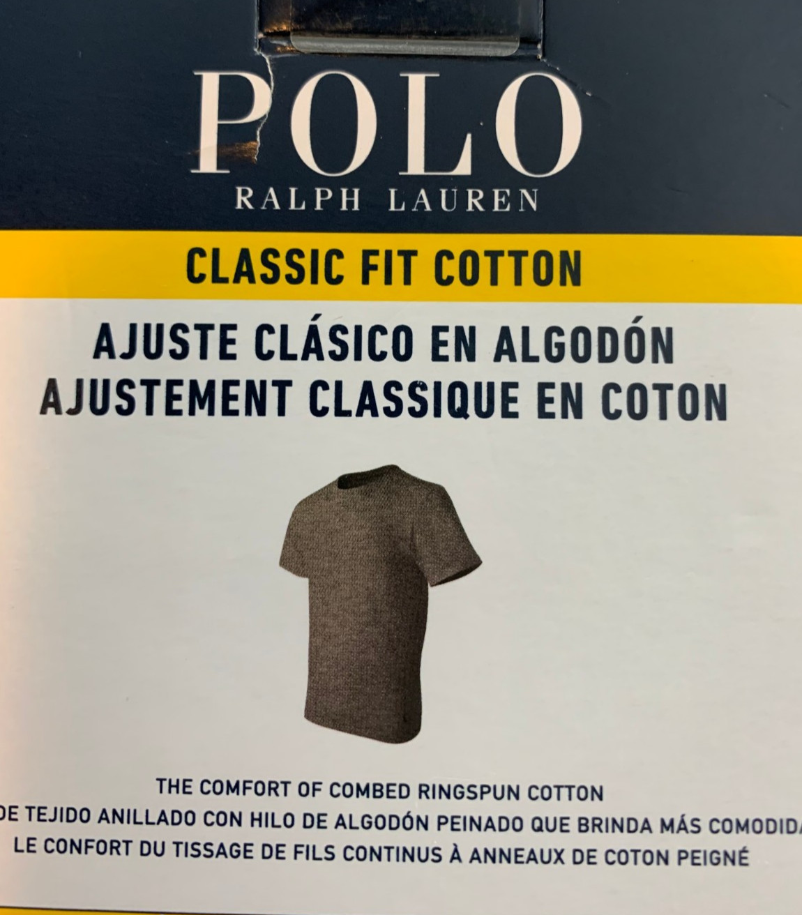 Polo Ralph Lauren Men’s 3-Pack Classic Fit 100% Cotton Crew Neck T-Shirt, Medium