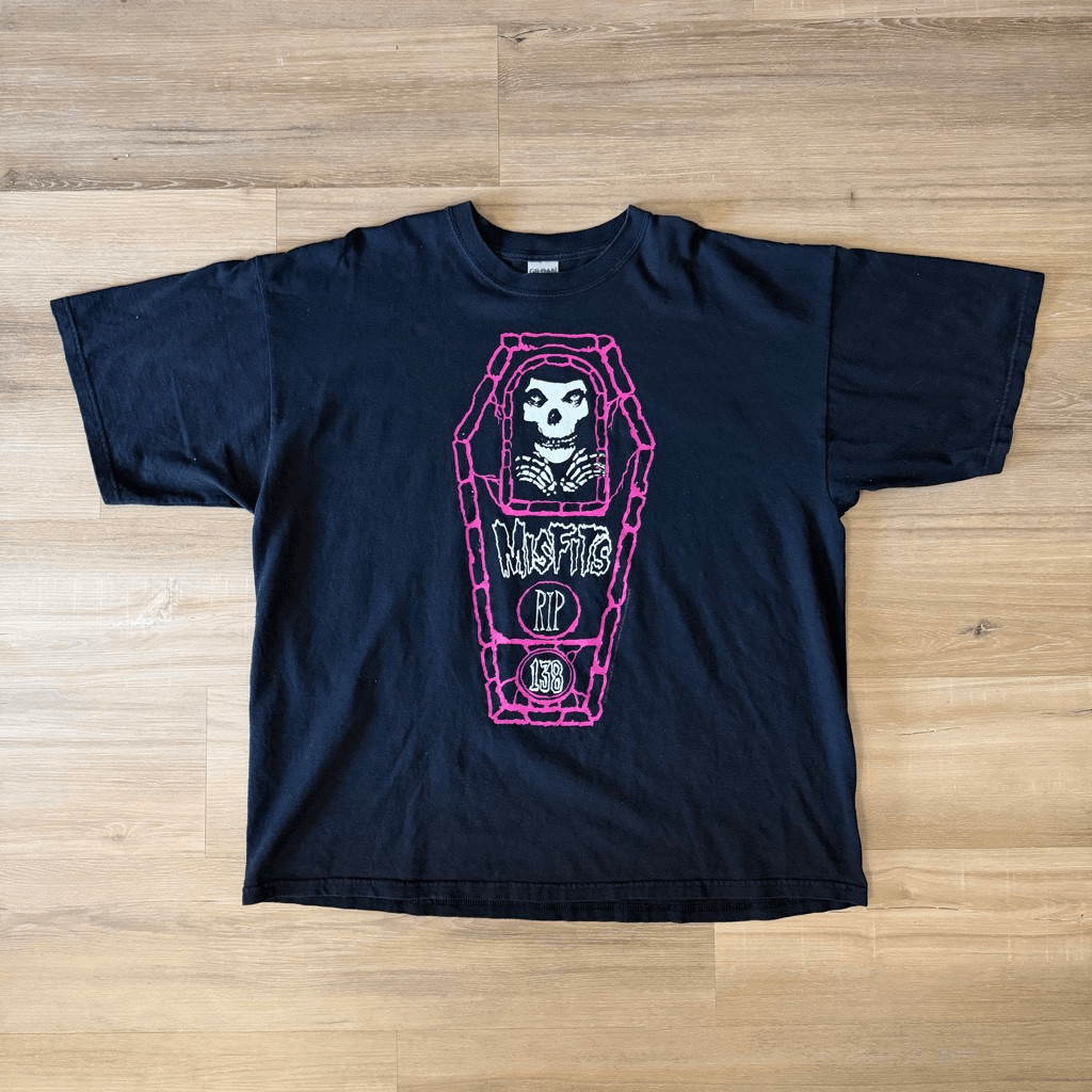 Vintage Y2K Misfits Black T Shirt Sz XXL Coffin Fiend 138 Retro Tee 70s Horror