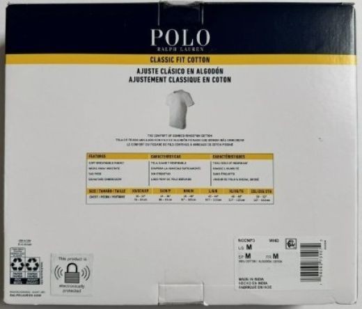 3 POLO RALPH LAUREN MENS COTTON WHITE CREW T-SHIRTS UNDERSHIRTS S M L XL XXL NEW
