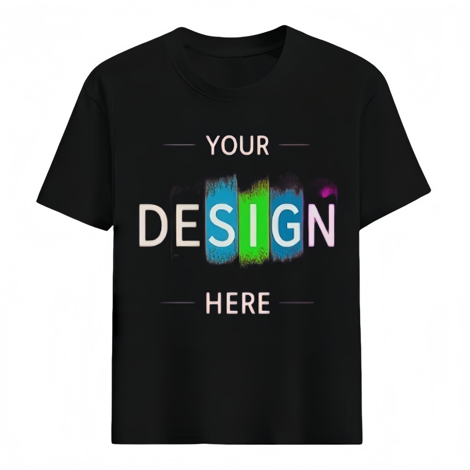 Personalized Casual T-Shirt with Custom Logo Pattern – Soft Tee for Men Women