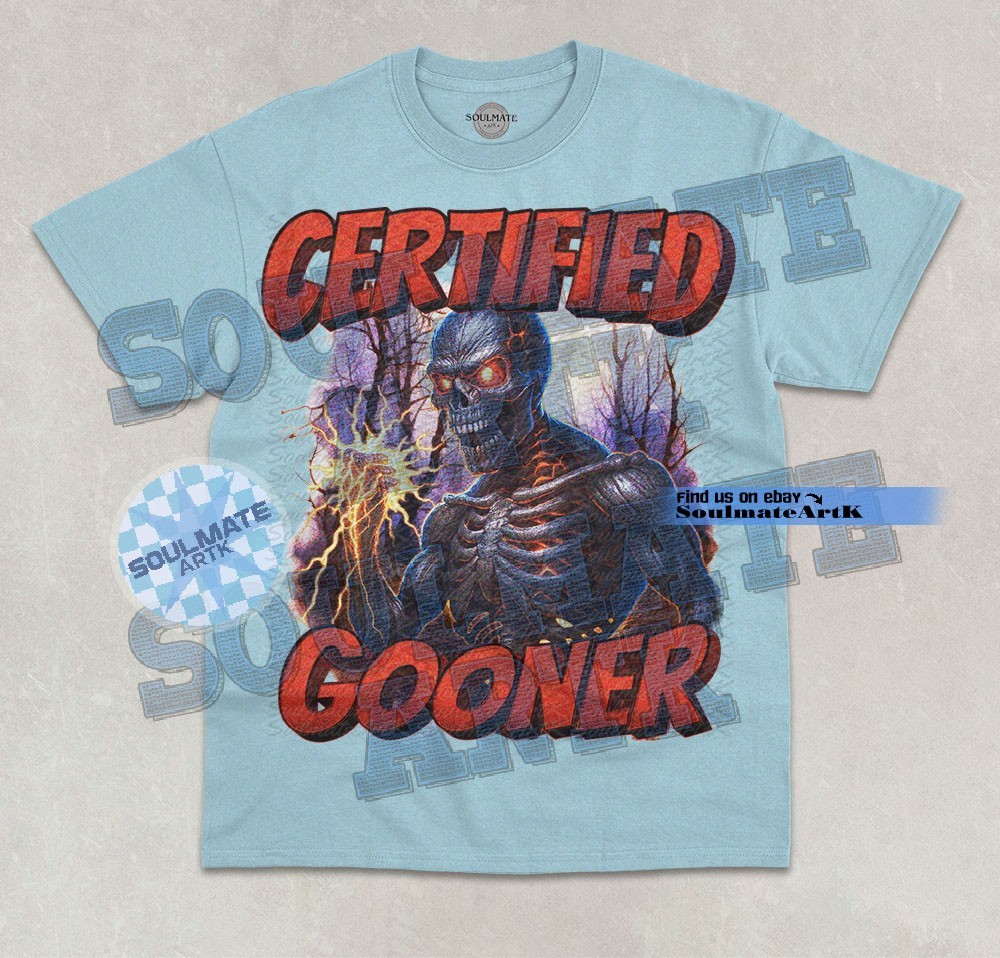 Certified Gooner T-Shirt Funny Gen Z Humor Meme Hilarious Graphic Bootleg Shirt