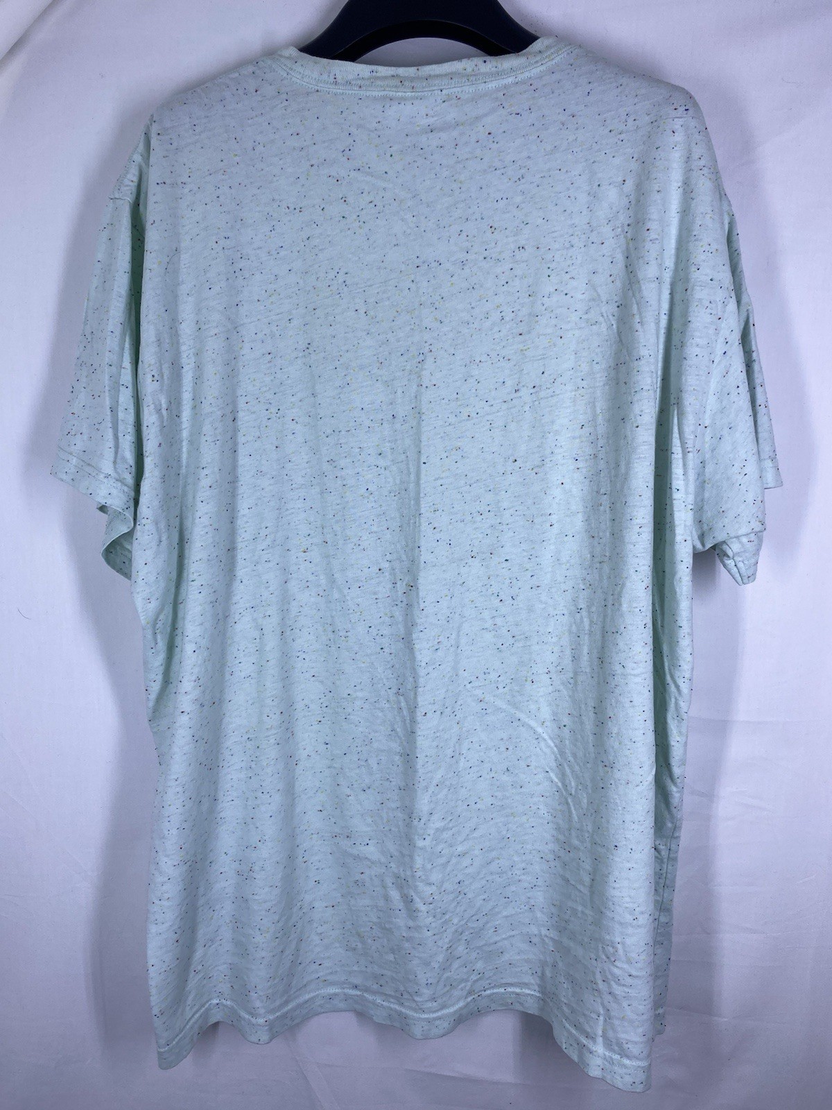 Teddy Fresh Shirt Mens XL Light Blue Spotted Textured Teddy Bear Logo Pocket USA