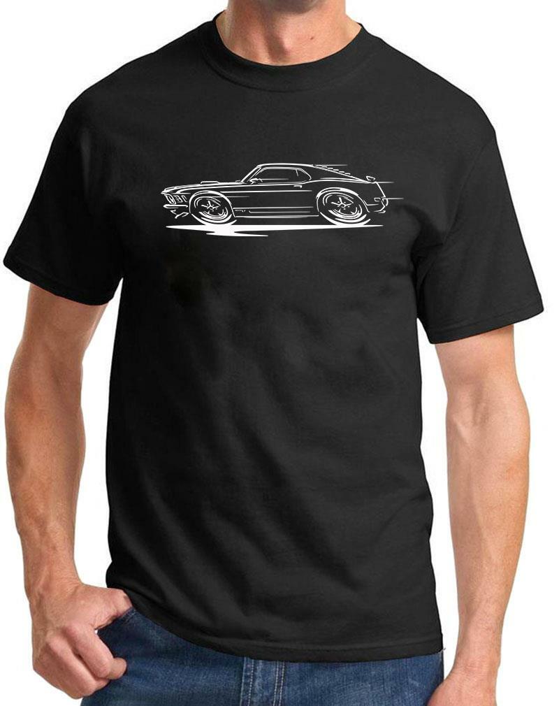 1970 Ford Mach 1 Mustang Classic Redline Design Tshirt NEW