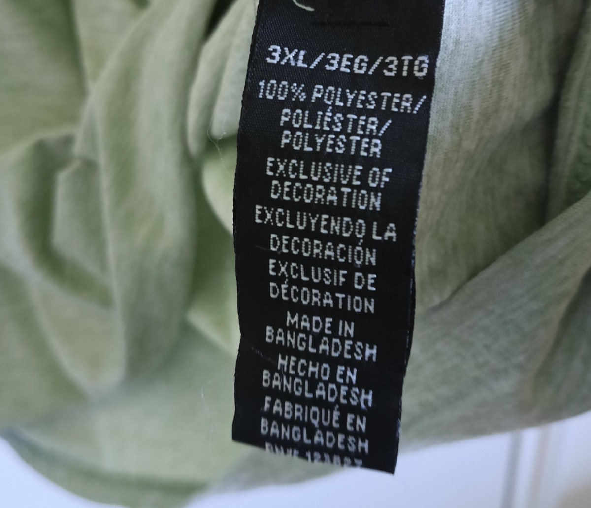 Raw Yarn Supersoft Men’s Henley Shirt Size 3XL sage green Polyester Machine Wash