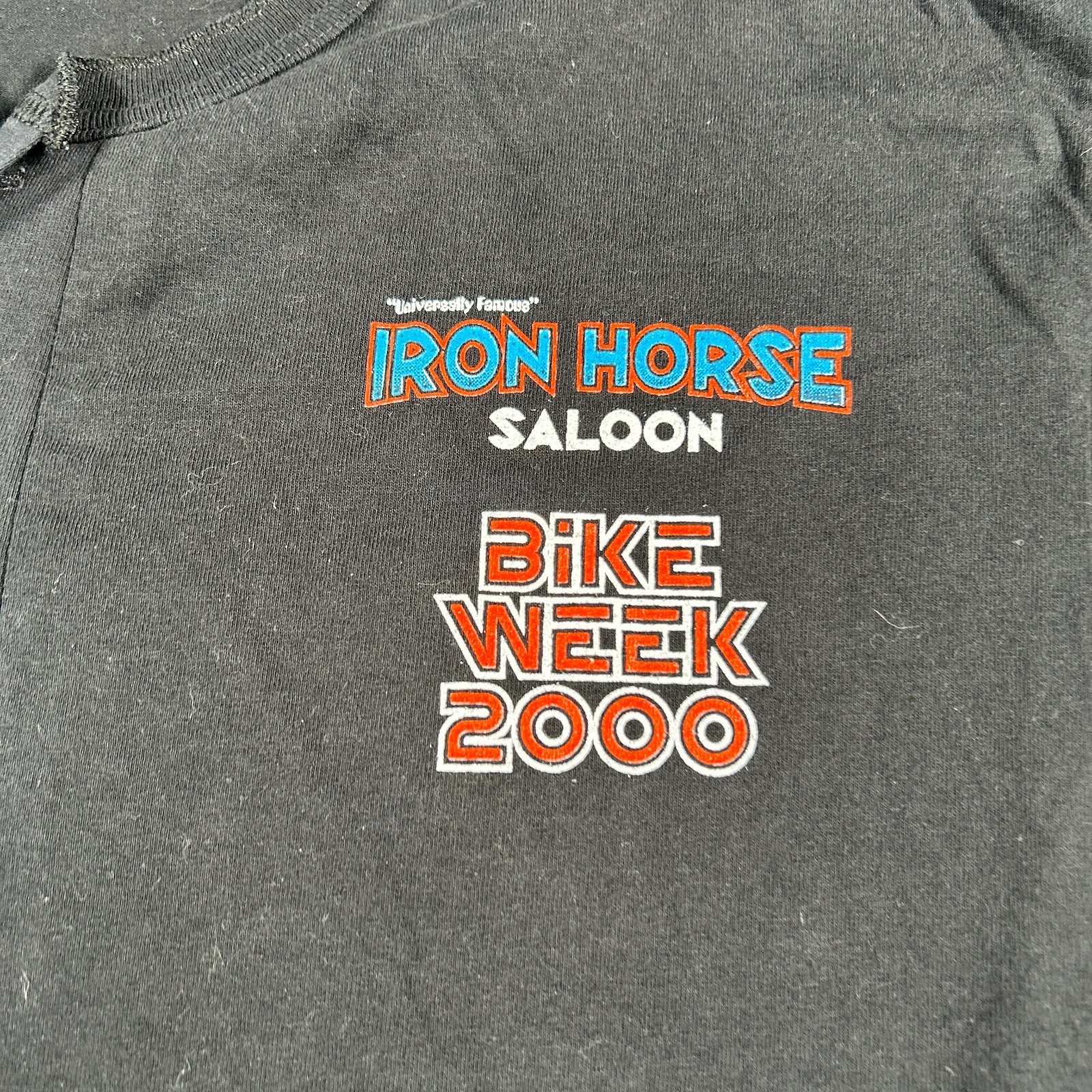 Vintage Iron Horse Saloon Bike Week 2000 Shirt Mens Large Black Tee Murina USA