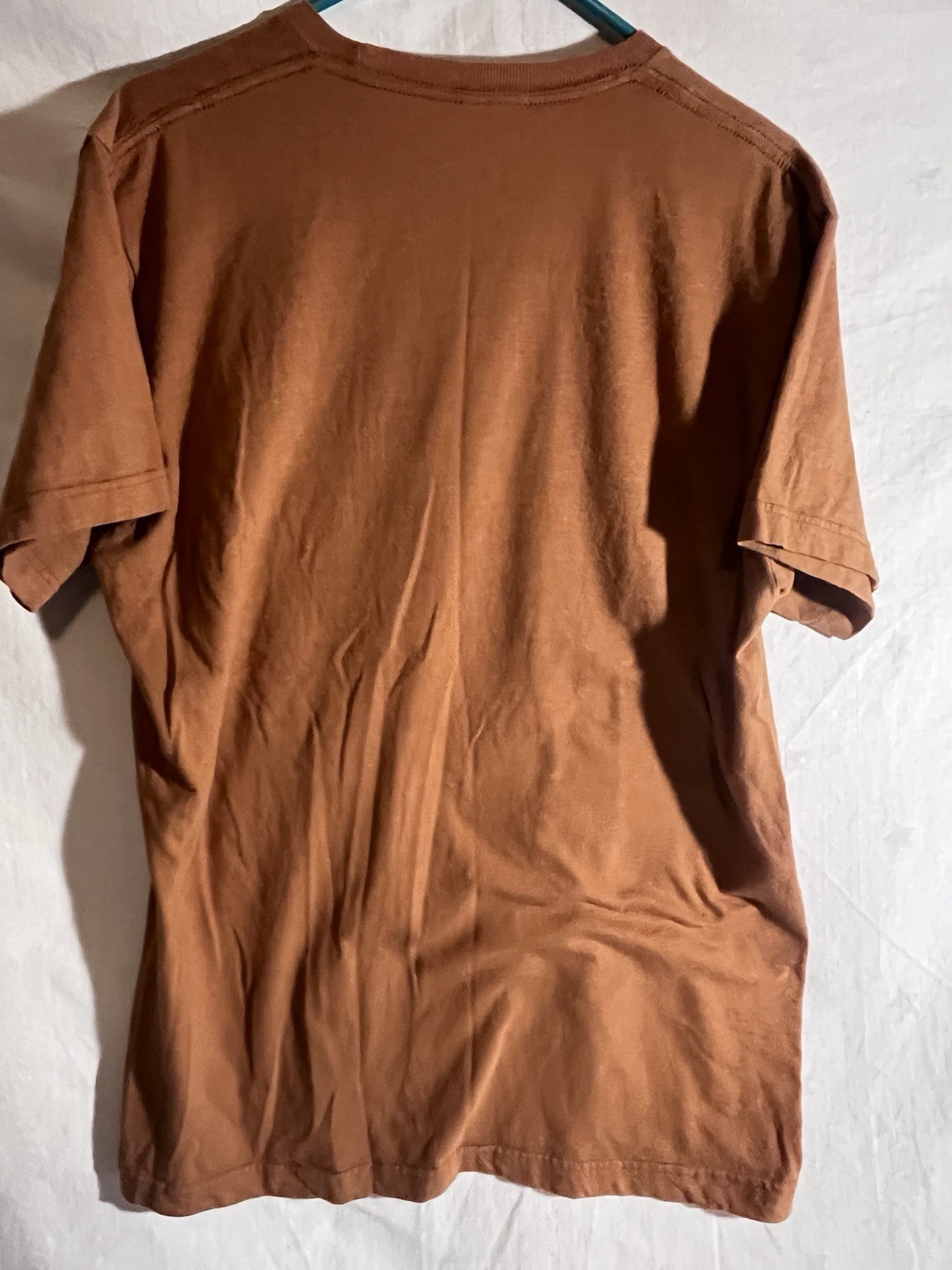7 brew coffee Tee shirt Burnt Orange & Yellow L
