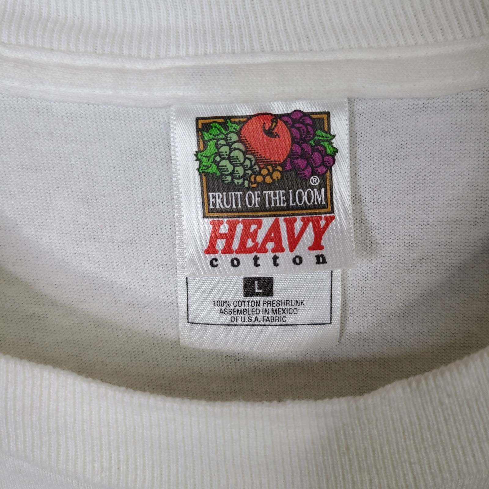 Fruit Of The Loom Shirt Men L White Myrtle Beach Graphic Tee Cotton Short Sleeve
