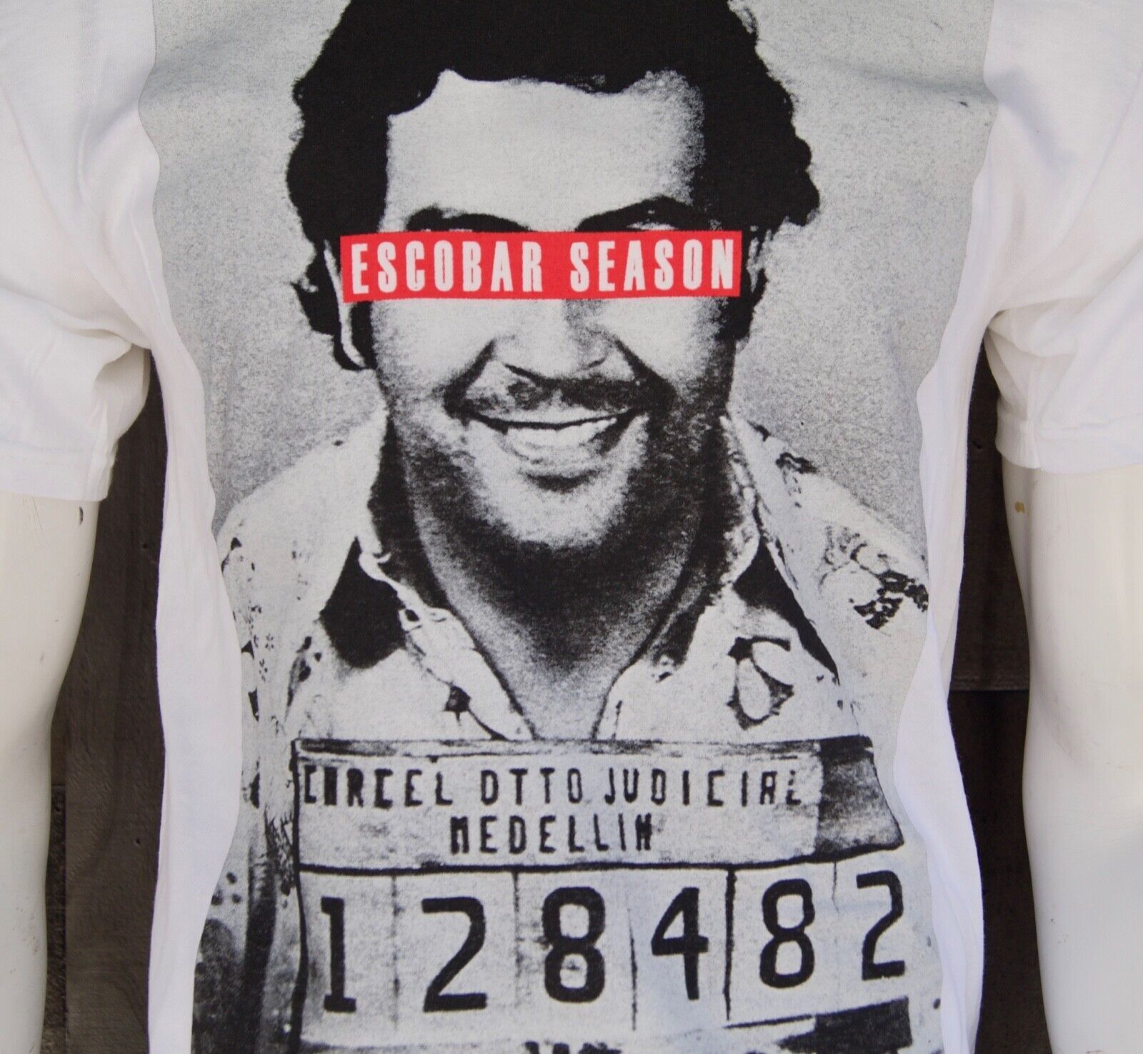 New THC Apparel Streetwear Pablo Escobar Season White Mens T Shirt RNBR-115