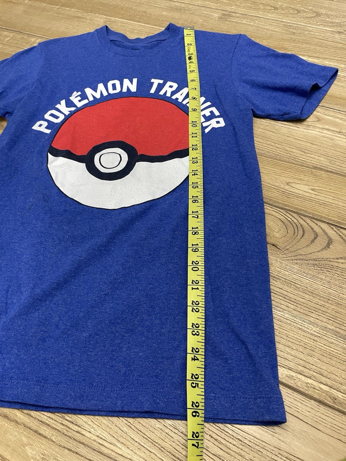 Pokémon Trainer Shirt Blue Short Sleeve Size Small Adult Poke Ball Graphic