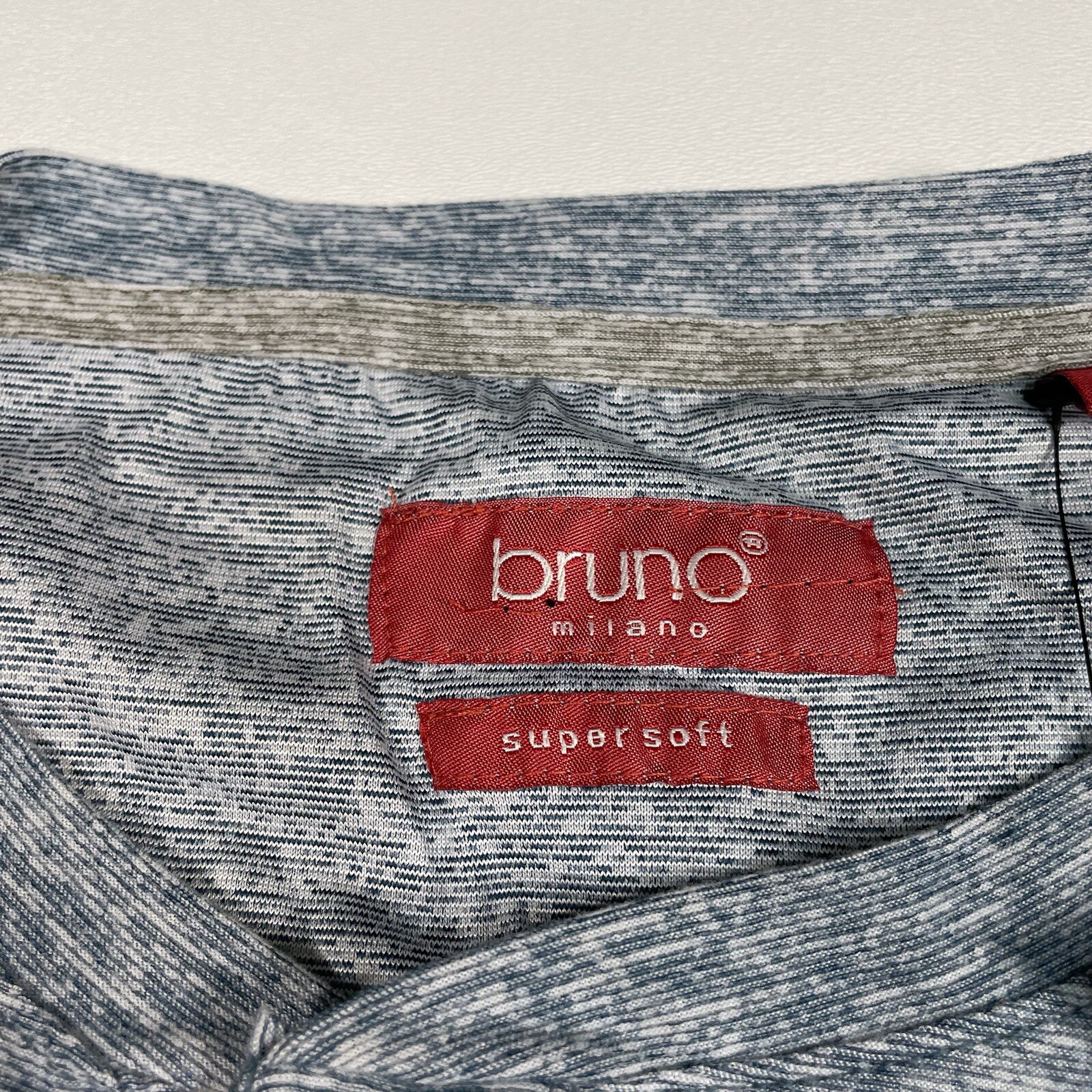 Bruno Milano Shirt Men’s XL Corsair Blue Long Sleeve Super Soft Henley Tee NEW